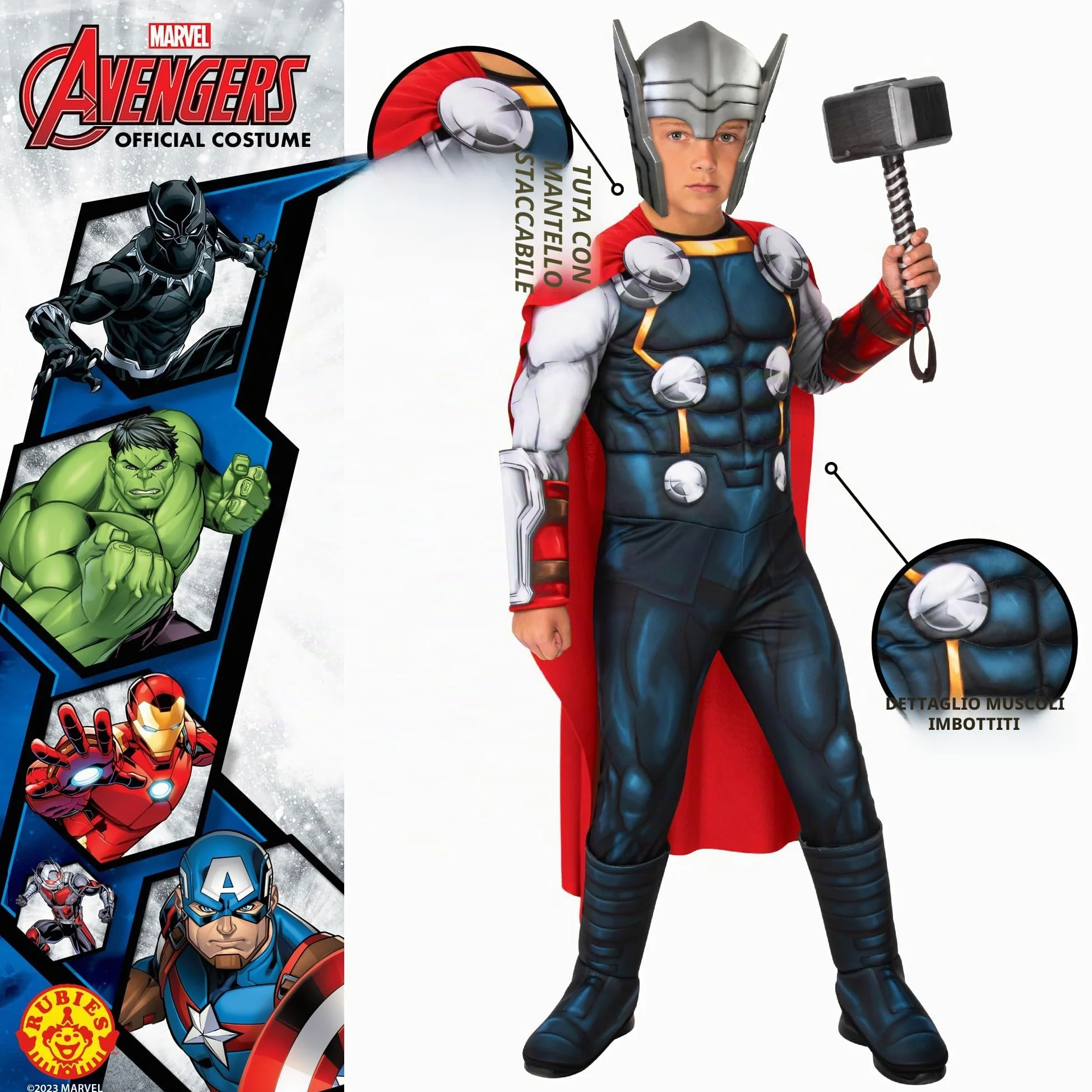 Rubie's Official Marvel Avengers Thor Deluxe Child Costume, Kids Superhero Fancy Dress