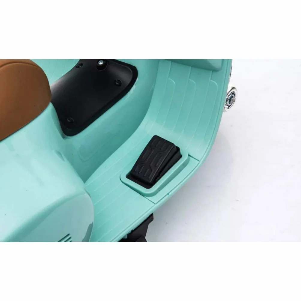 Mondial Toys Mini Vespa GTS Piaggio Moto Elettrica Scooter per Bambini 6V Verde Tiffany