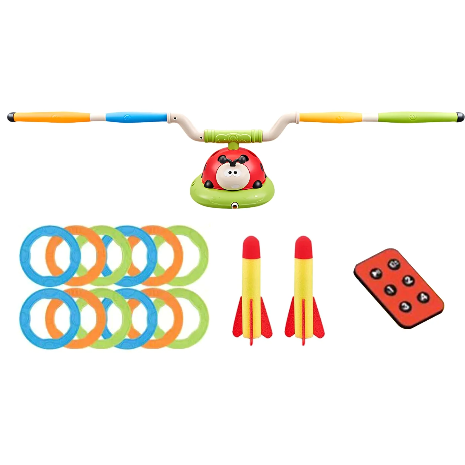 Générique Giocattoli di gioco di anelli da lancio – Gioco di anelli di salto musicale | Attrezzature per esercizi sportivi all'aria aperta per bambini da 3 a 6 anni