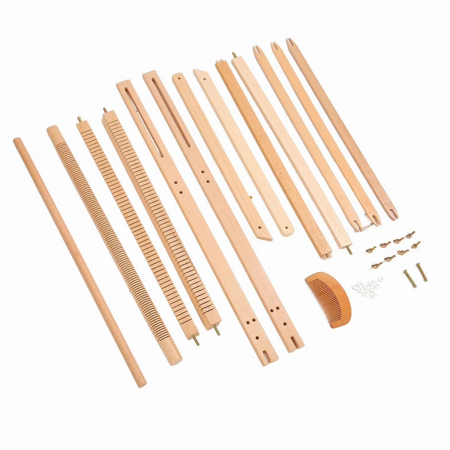 SIXRUN Kit di Tessitura Multi Artigianale in Legno con Telaio di Ordito Integrabile per Bambini Adulti Principianti