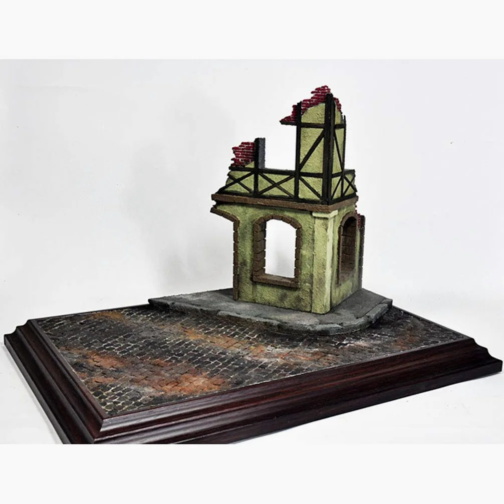 CravoFlow Edificio Rovine Scala 1:35 Diorama Wargame | legno e schiuma, per modellisti, paesaggio