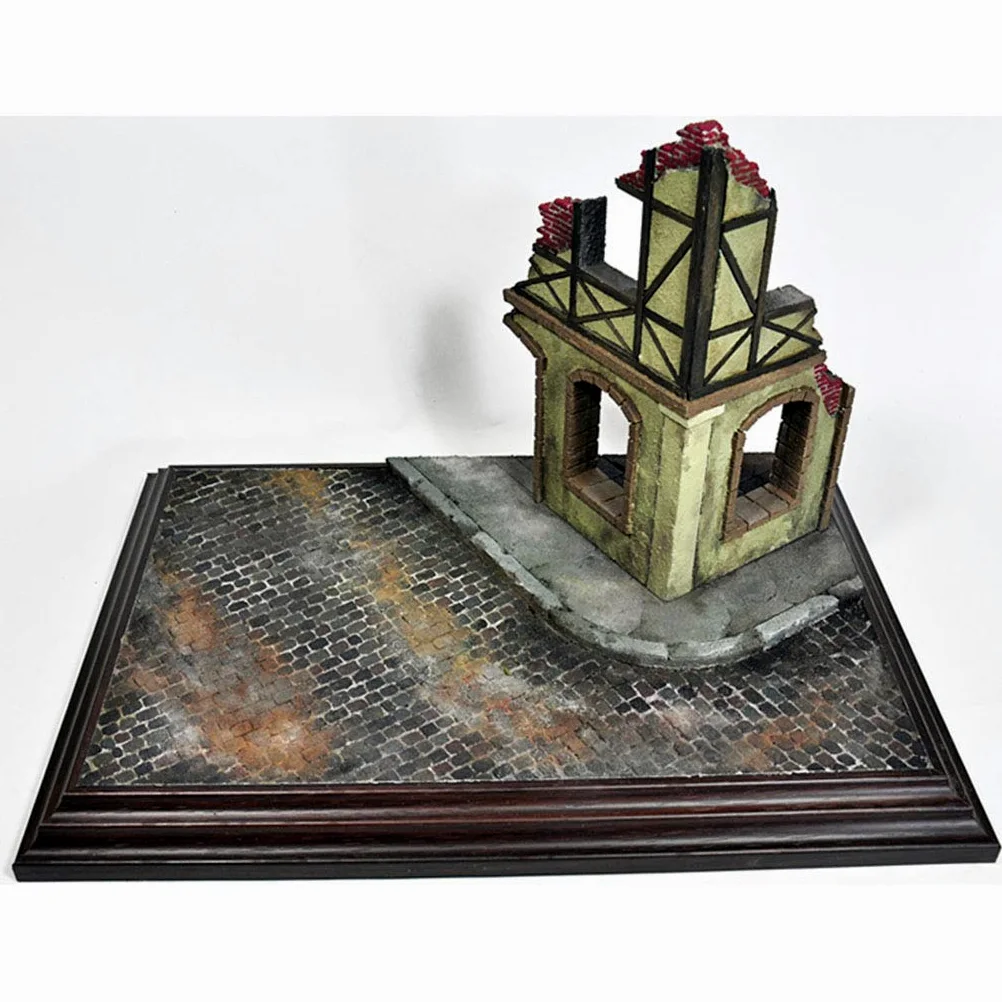 CravoFlow Edificio Rovine Scala 1:35 Diorama Wargame | legno e schiuma, per modellisti, paesaggio