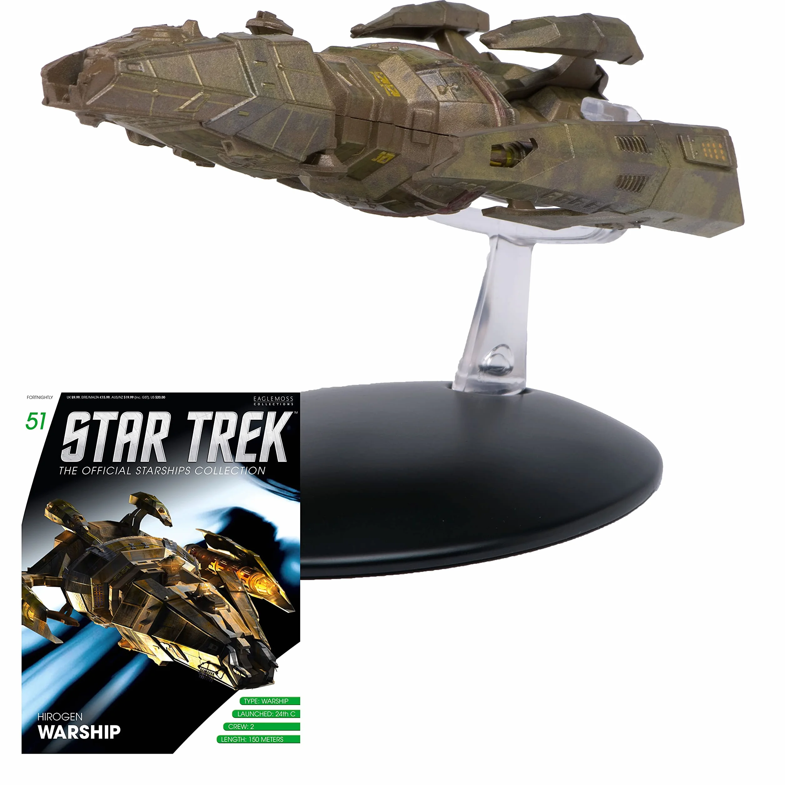 Star Trek - Modello di nave da guerra Hirogen Hunter - Star Trek Collezione ufficiale Starships by Eaglemoss Collections