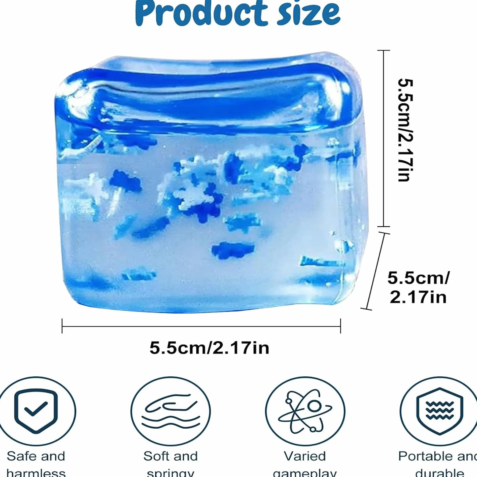 ZVD Forme Antistress a Cubo di Ghiaccio e Fiocco di Neve, Cubi Spremibili Sensoriali per Bambini e Adulti, Antistress Adulti Morbido, Perfetti per Alleviare Stress Ansia e Tensione (2PCS)