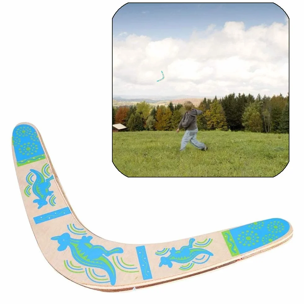 Boomerang Volante Flying Boomerang in Legno a Forma di V Giocattolo in Legno per Sport all'Aria Aperta Boomerang Volante per Bambini e Adulti Boomerang All'aperto Sport Regalo Giocattolo