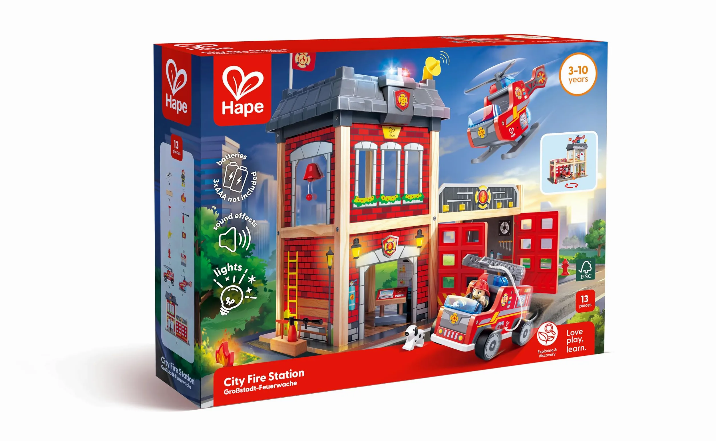 Hape Caserma dei Pompieri | Casa in Legno per Bambini