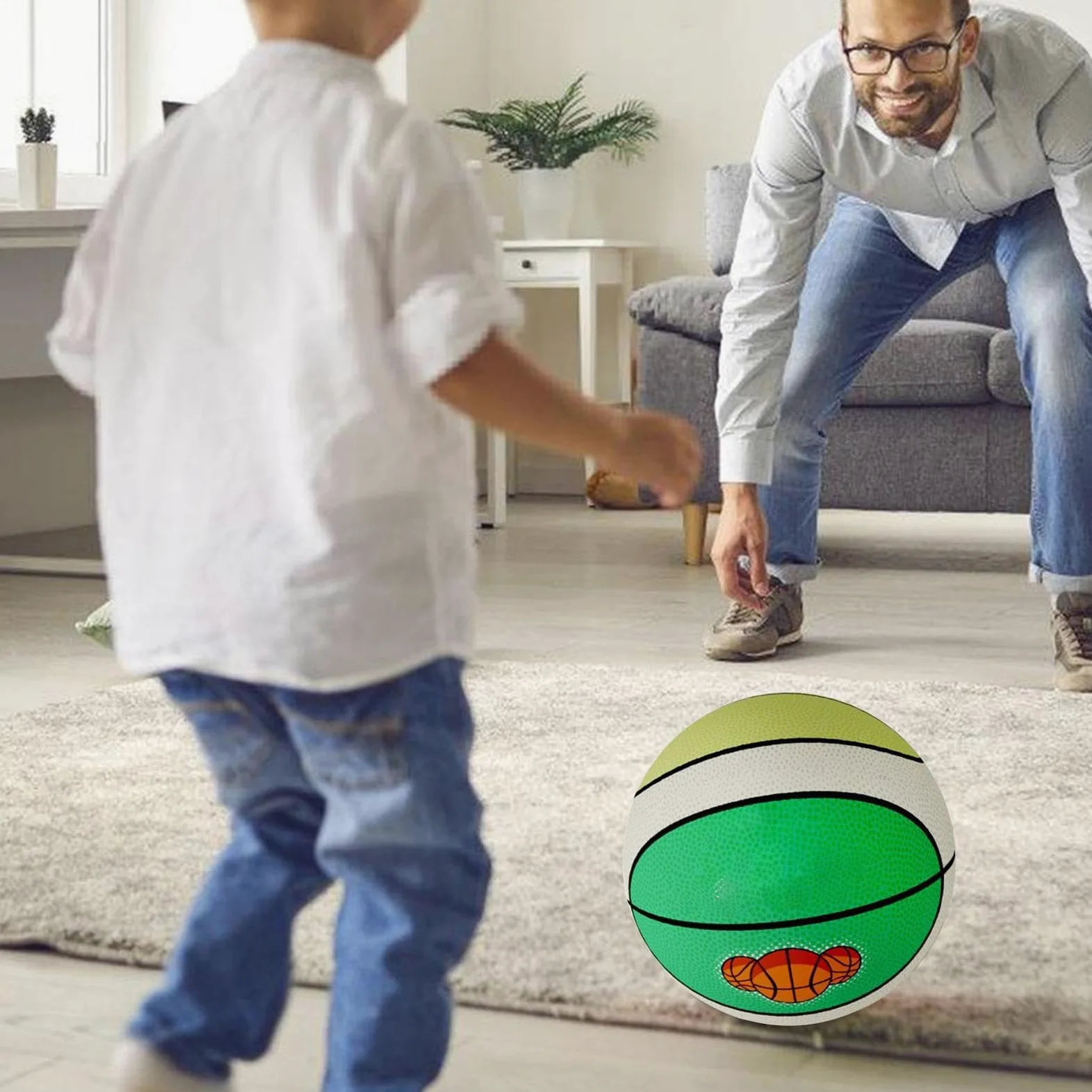 Générique Pallacanestro Silenzioso | Pallone Silenzioso per Interni - Pallina in Schiuma Giocattolo 3-12 Anni Assorbimento degli Urti per Giochi Collettivi Casa Scuola Camera Pavimento Pavimento