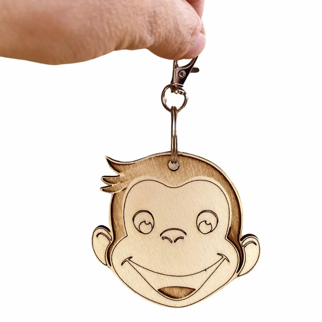 Gadget ispirato a Curious George, portachiavi