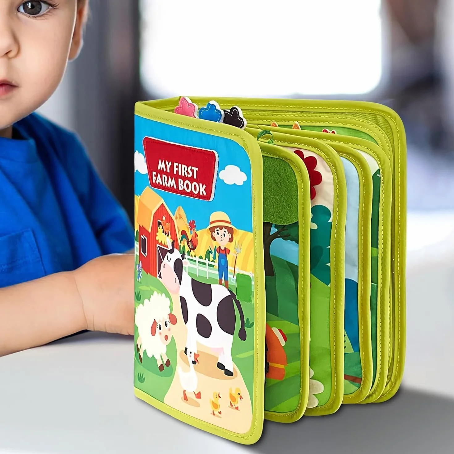 Busy Board Montessori Libro Interattivo 1 Anno - Quiet Book Sensoriale Educativo - Giochi 1-6 Anni Tavolo Pannello di Feltro Attività Valigetta Didattici Regalo Bimbo