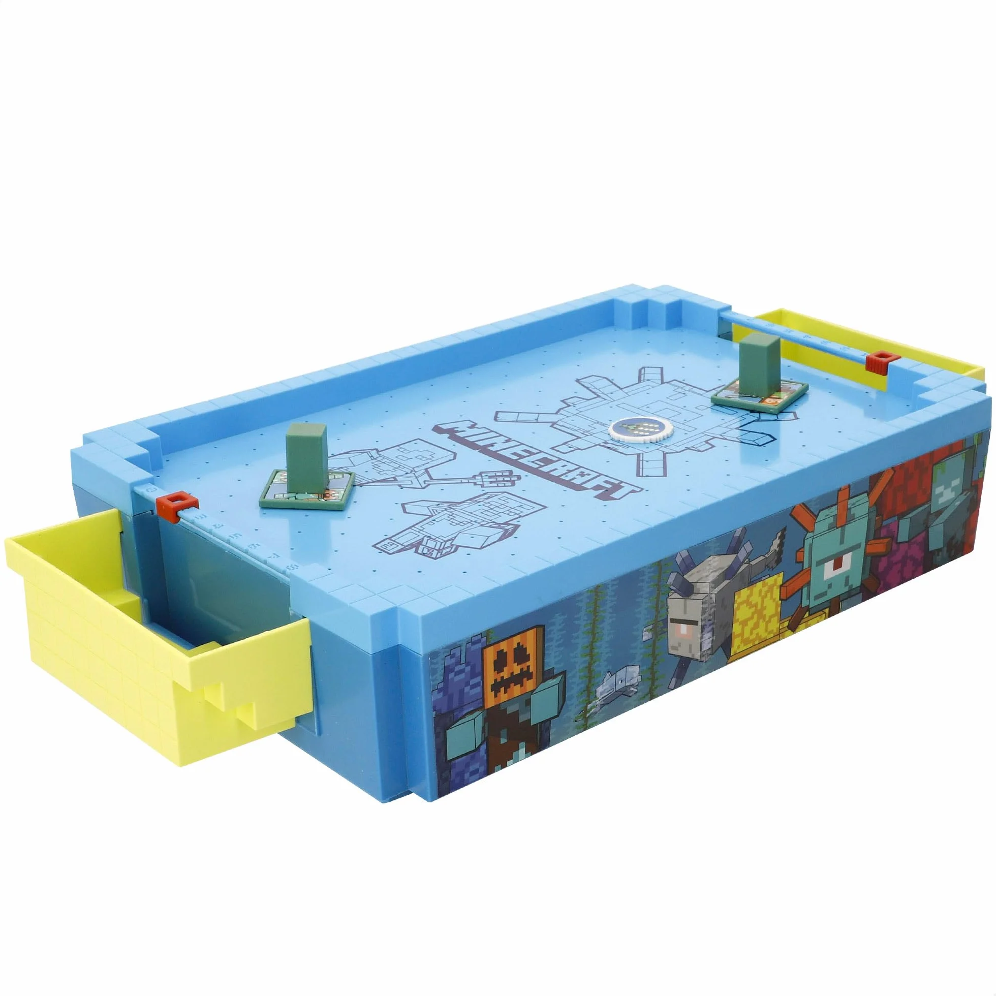 COLORBABY Minecraft Mini Air Hockey Tavolo elettronico, Underwater, Superficie Aria, Segnalibro, Design Premium, Licenza ufficiale, Giochi elettronici, Giochi collezione, Bambini, Adulti (77719)