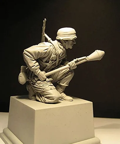 1/16 Fallschirmjager Panzerfaust Normandy 1944 Resin Figure soldatini GK WWII Materiale Militare Non patinato Nessun Colore