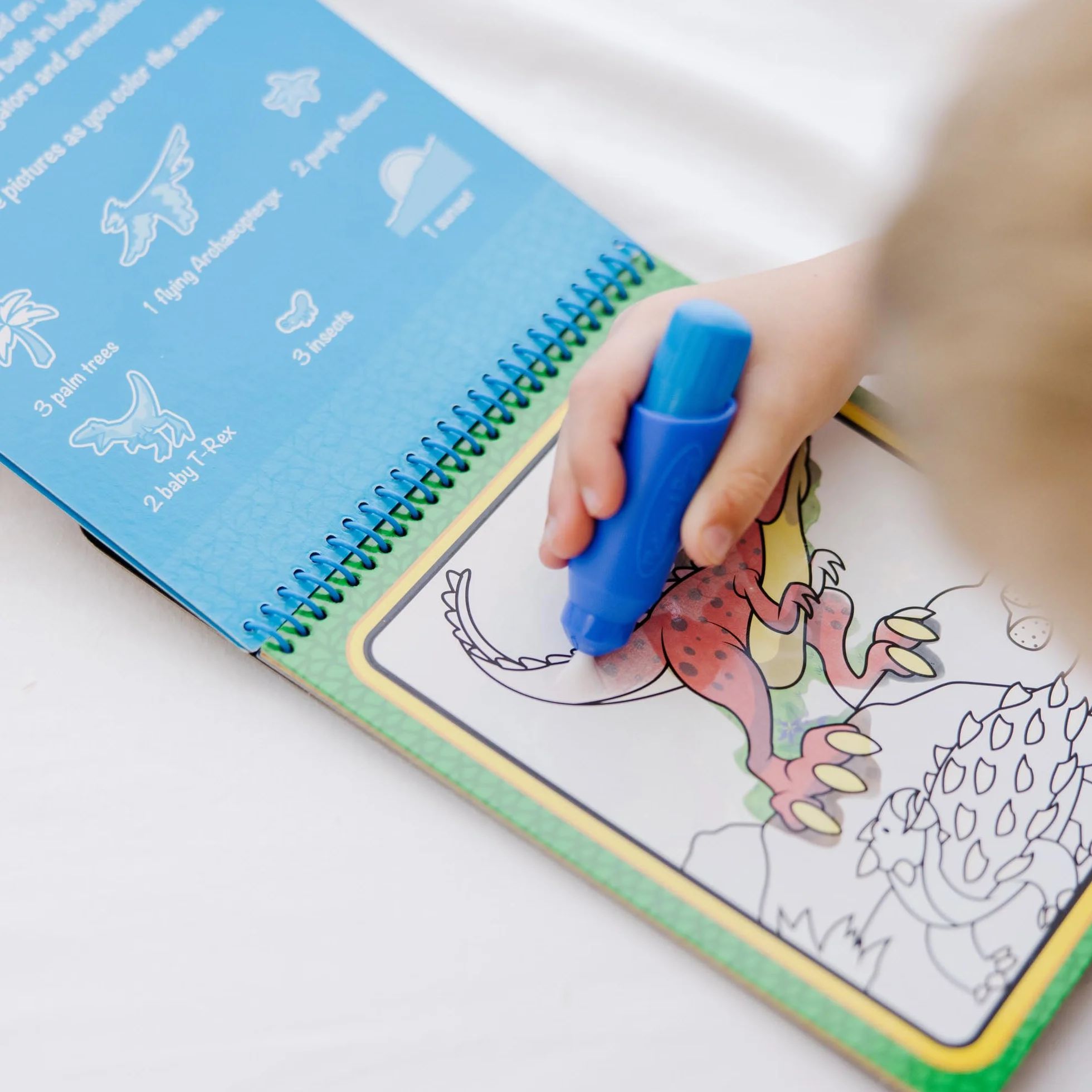Melissa & Doug Water Wow! Libro Magico da Colorare con Pennello ad Acqua Dinosauri 3+ Anni