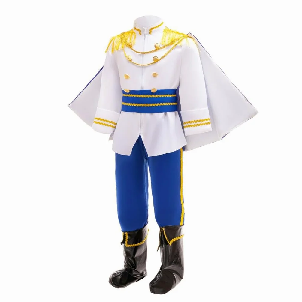 Lito Angels Costume Principe Reale per Bambino | Stile Principe Reale, Corona, Mantello, Giacca, Pantaloni, Halloween e Carnevale, Festa di Compleanno