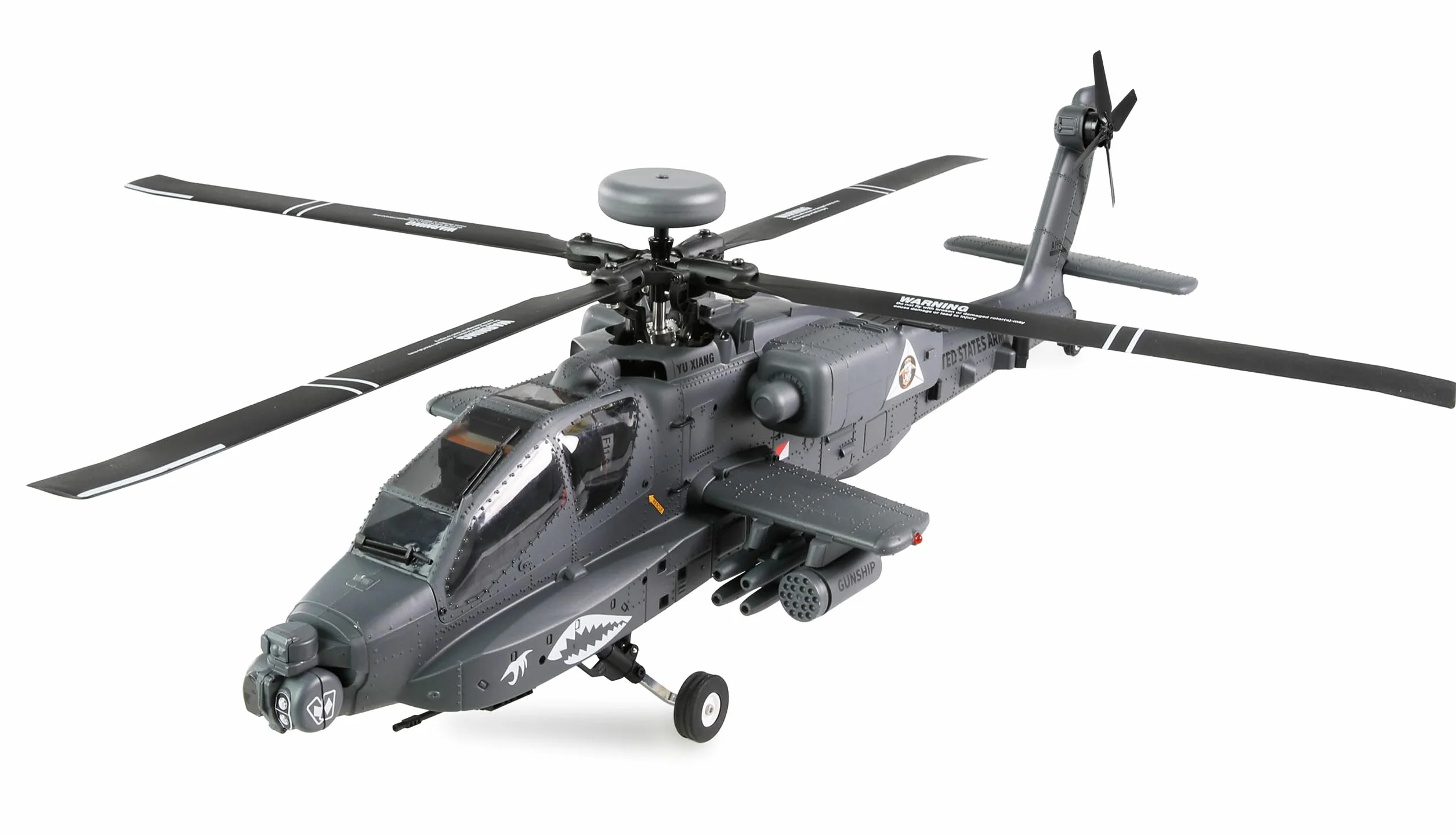 Amewi Apache AH-64D CP Elicottero 6G/3D GPS RTF RC telecomandato Heli elicottero, verde oliva
