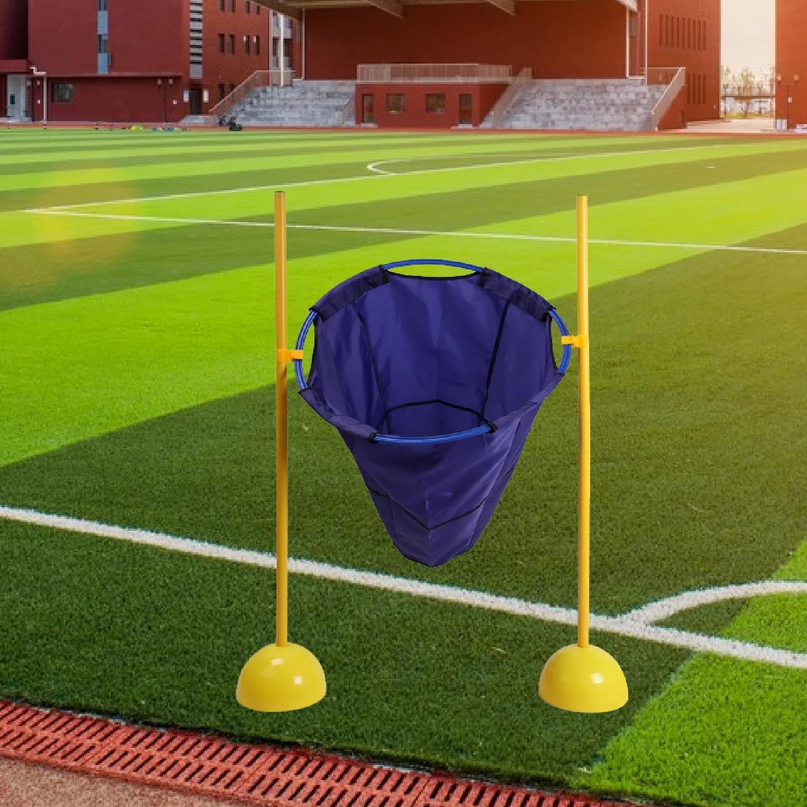 Gioco di Lancio per Interni Ed Esterni, Include 10 Sacchi di Sabbia, attività Divertente per Bambini, Blu