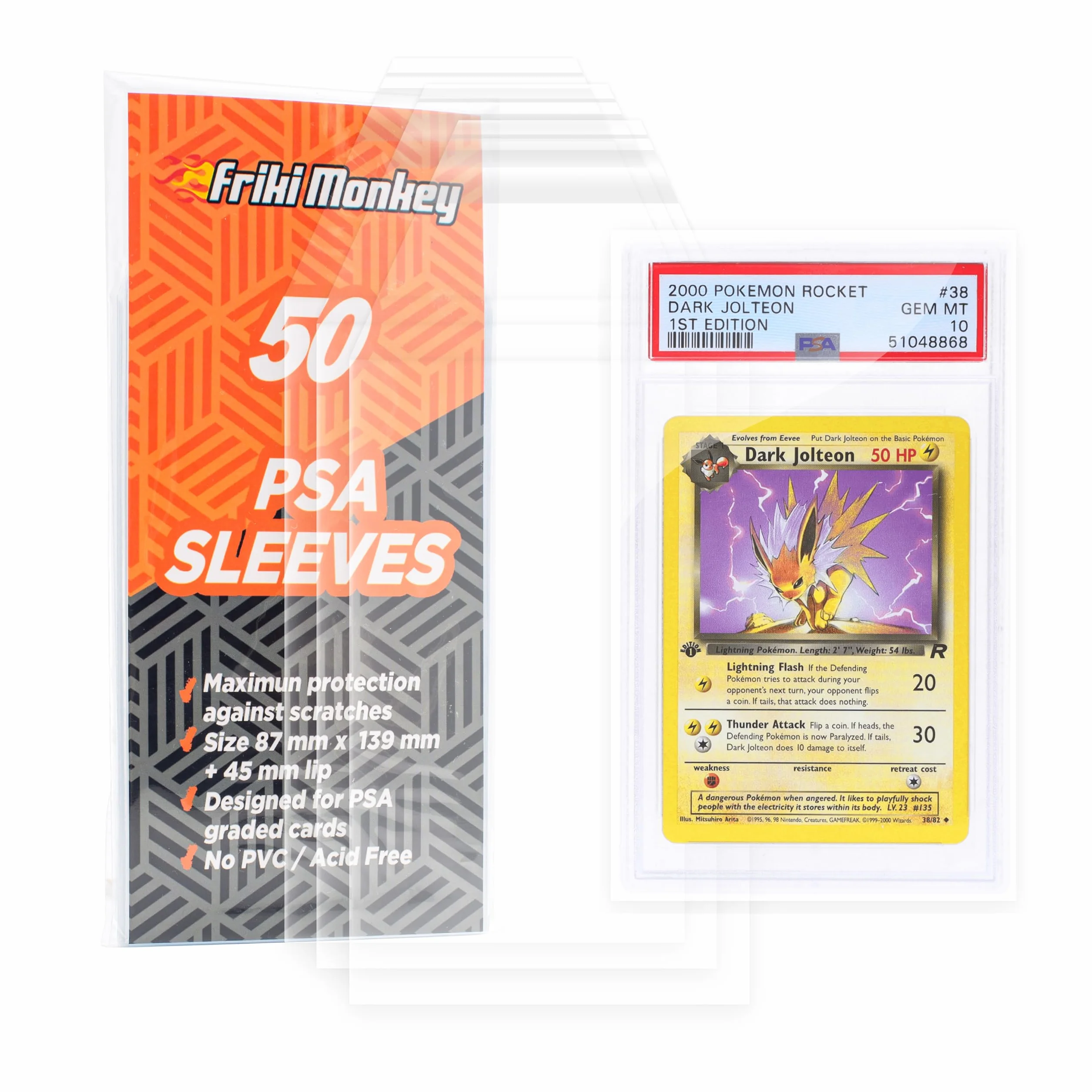 Carte Sleeves per PSA Slabs - Custodie per Lettere Graduate e Slab PSA, CGC, PCA - Dimensioni 87 x 139 mm - Confezione da 50