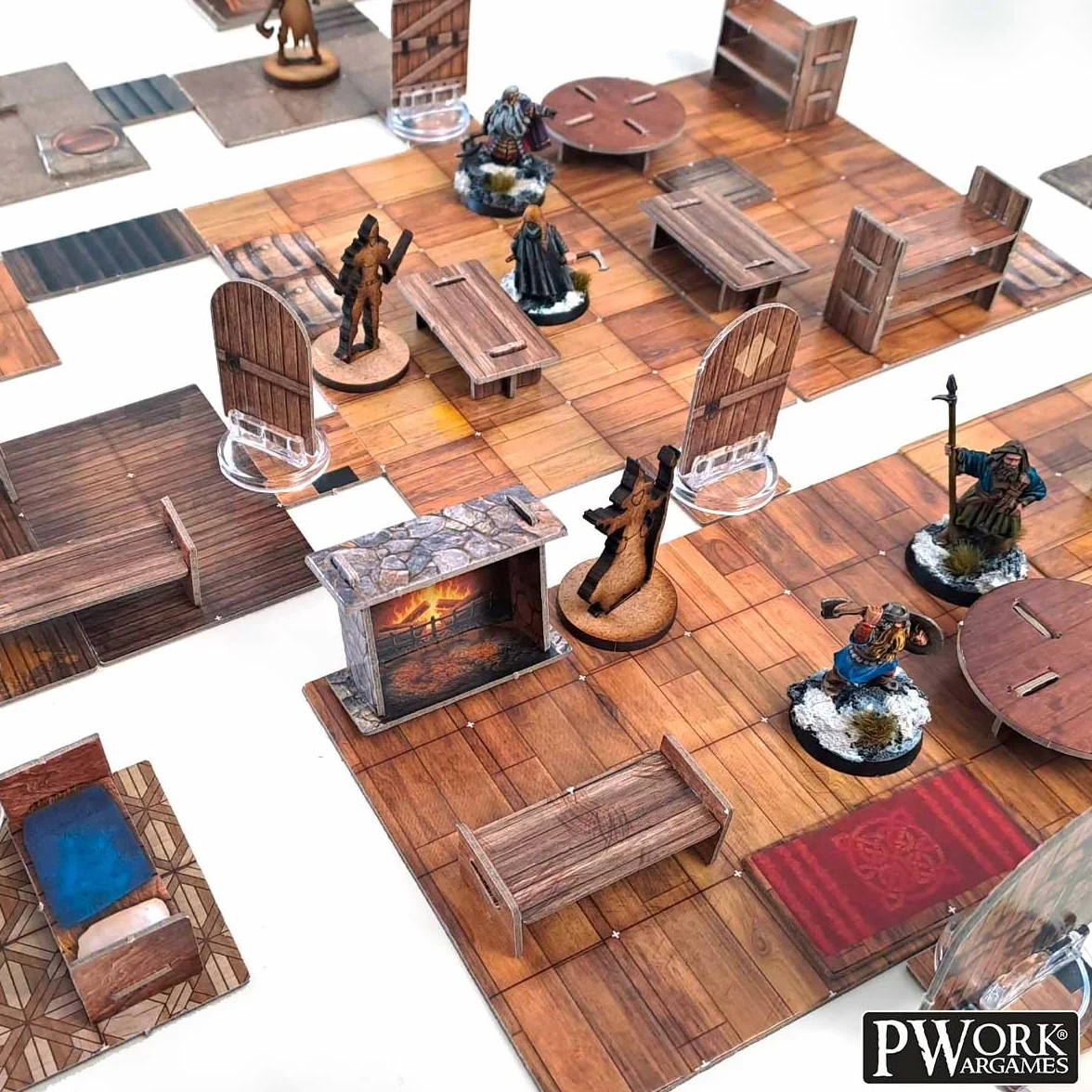 The Tavern - RPG Modular Map Tiles - double face cardboard tiles