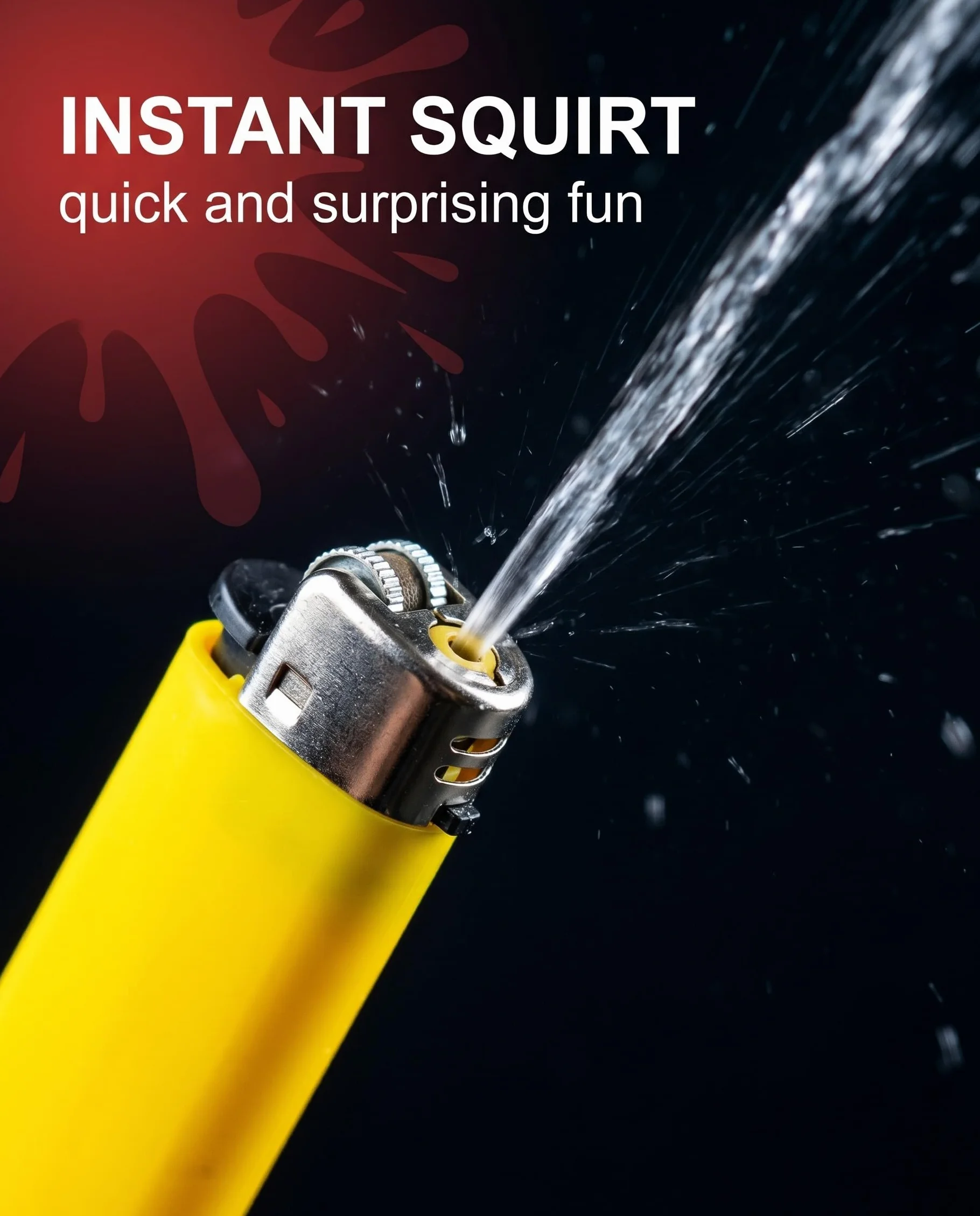 Accendino Pistola ad Acqua Scherzo 6 Pezzi Piccolo, Falso Giocattolo a Spruzzo a Pressione per Scherzi Divertenti, Feste e Sorprese Inaspettate