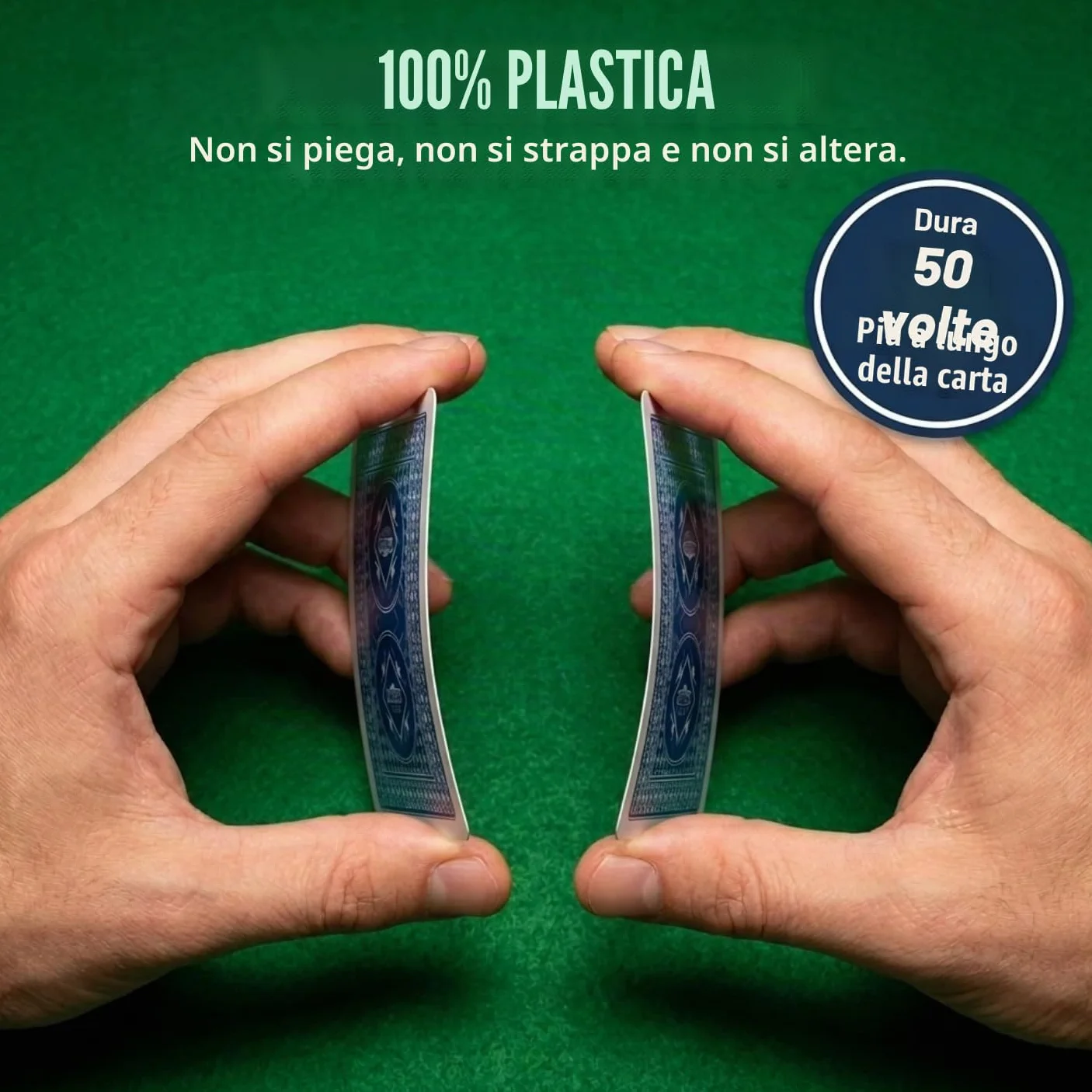 2 giochi di carte da gioco professionali 100% plastica Texas Holdem Poker (1 x rosso/1 x blu) | 54 monete per gioco, inclusi 2 jolly | indice Jumbo | Qualità Super Casino