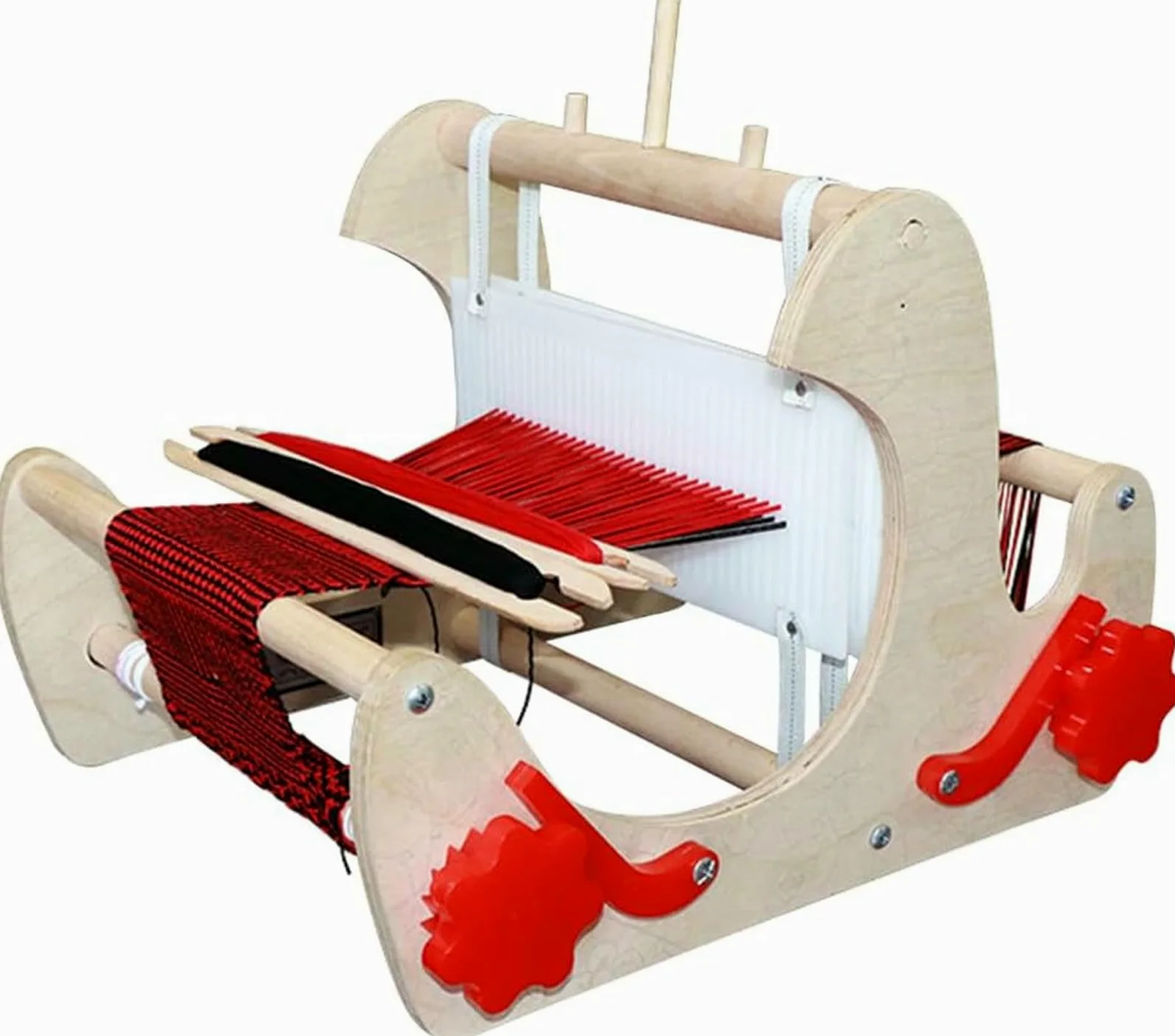 Kit Telaio per Tessitura in Legno, Telaio per Tessitura Multiuso in Legno Regolabile, Macchina per Maglieria a Mano, con Filati, aste, pettini e navette, Adatto a Principianti e Bambini.