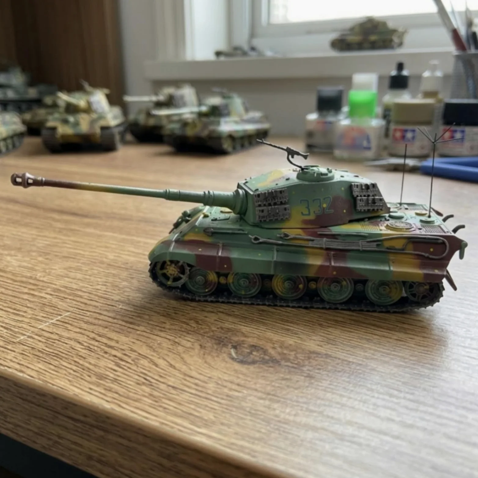 Alloy Vehicle Carro Armato Modello in 1/72 Veicolo Miniatura Storica Lega Peso Circa120g Torretta Girevole Canna, style to 2