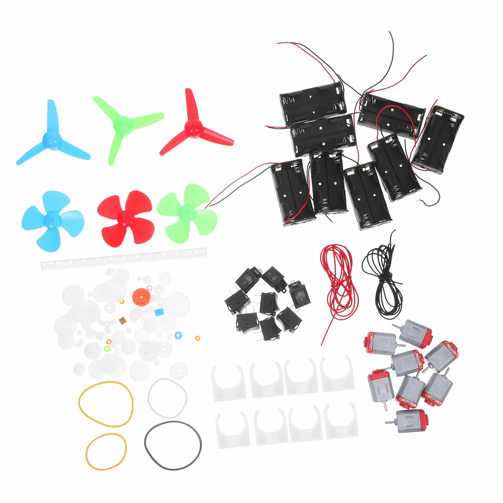 Kisangel Kit per Esperimenti di Circuiti Elettrici con Ingranaggi Meccanici e Motori Continua per Ragazzo Ragazza e Adolescenti per Progetti Scientifici Fai da Te e Apprendimento di Fisica