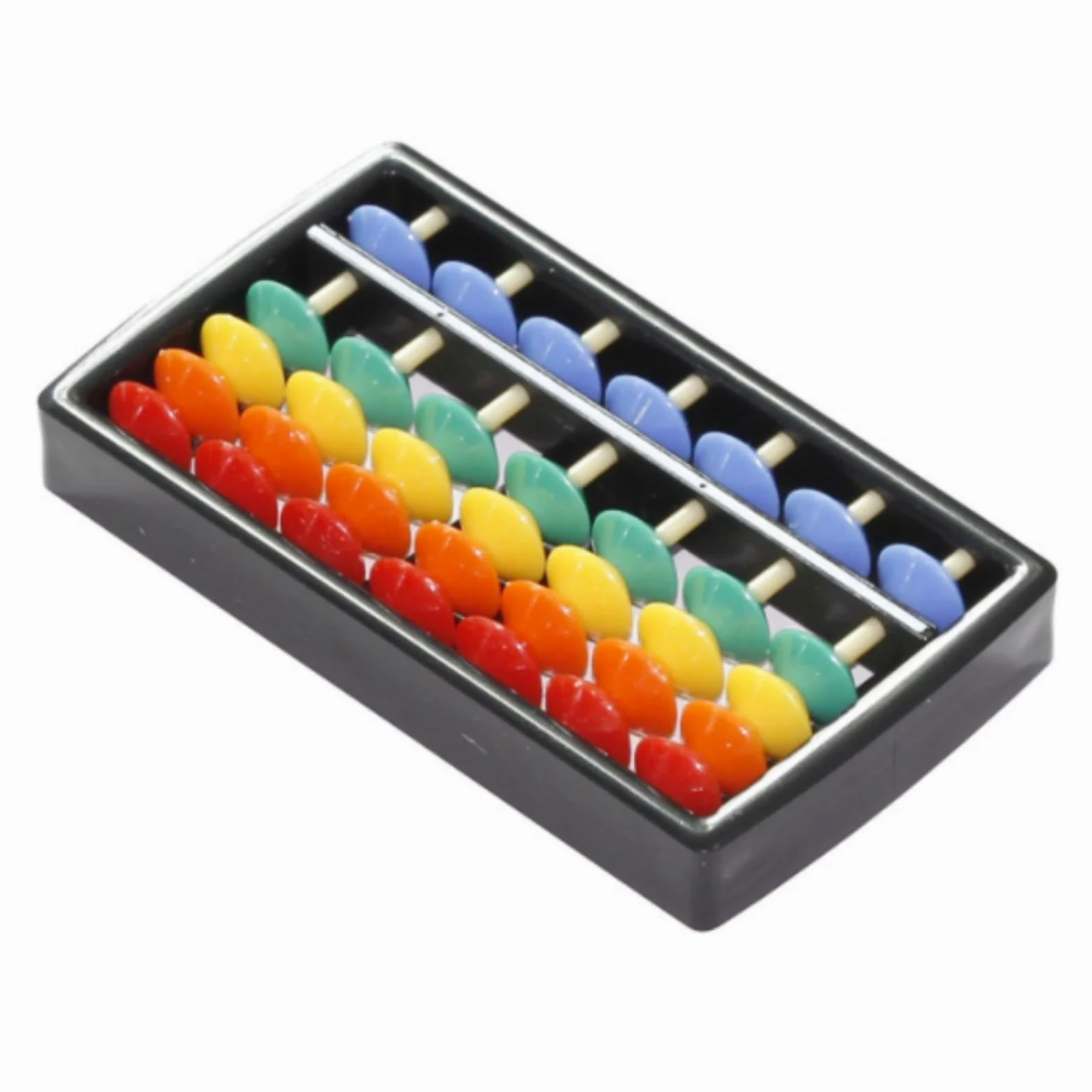Abaco Scuola Primaria Abaco Portatile Arcobaleno A 7 Cifre, Calcolo Matematico for L'apprendimento Precoce, Abaco A 5 Perline Abaco Matematica Educativo