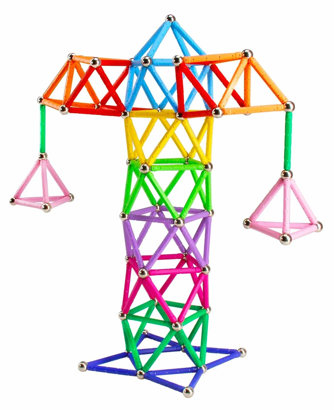 Puzzle blocchi magnetici 220 pezzi kit costruzione educativi per bambini gioco impilabile mattoni e bastoncini