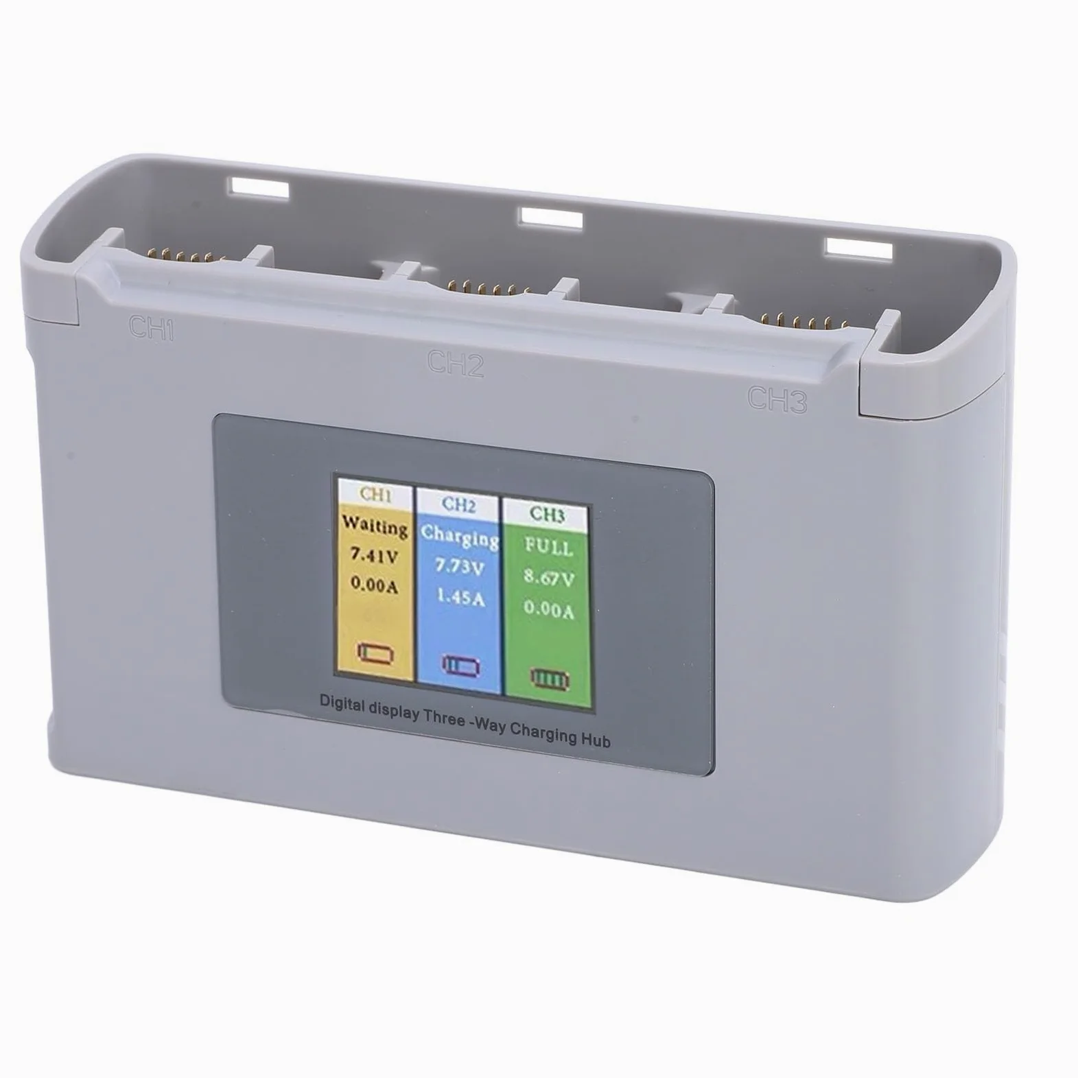 Generic Hub di Ricarica per Batterie per Droni Caricabatterie Multiplo Portatile con Display Digitale per Uso Esterno Materiale ABS Leggero