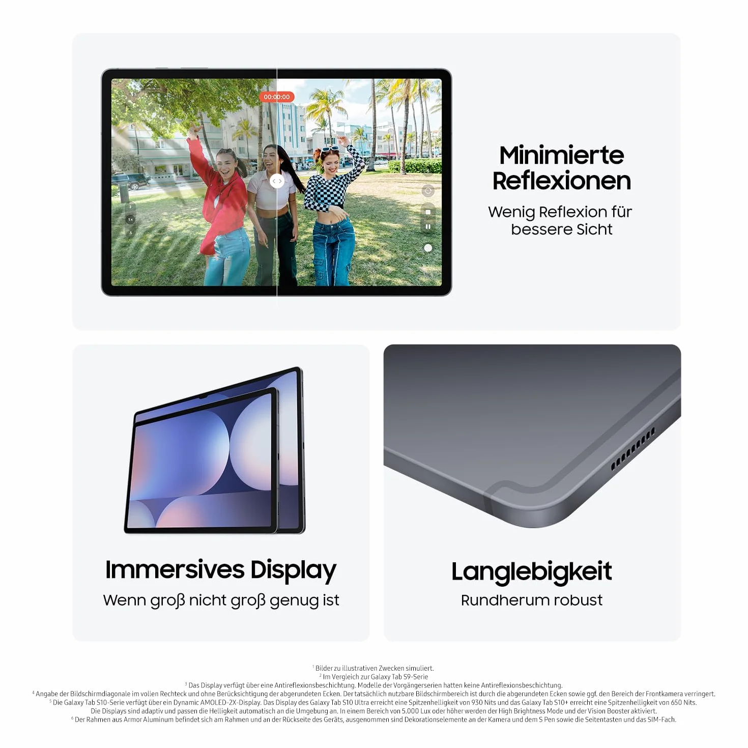 Samsung Galaxy Tab S10+ AI Tablet Android, 12 GB di RAM, 256 GB di memoria, schermo AMOLED, rivestimento antiriflesso, include S Pen, WiFi, Platinum Silver