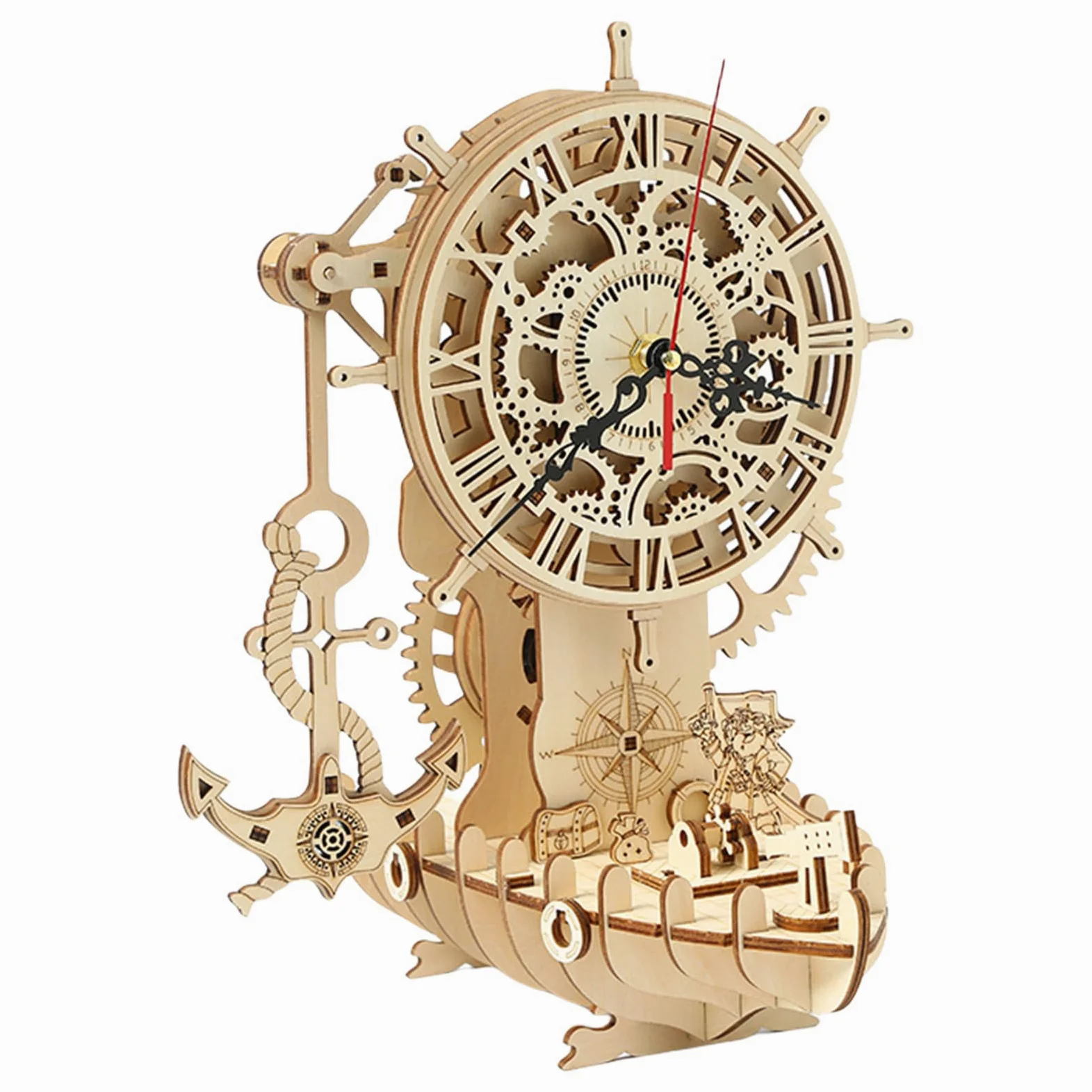 Set di creazione meccanica 3D – Scultura con meccanismo a orologeria in | legno | Kit artistico dettagliato di ingegneria fai-da-te per l'arredamento della casa, rilassante di lavoro manuale,