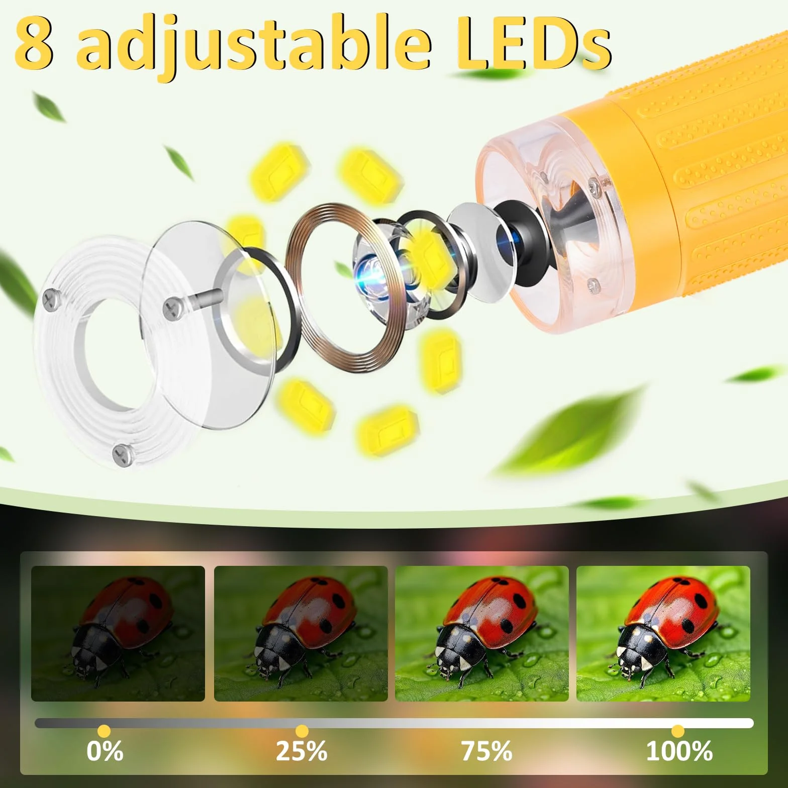 Microscopio per bambini: microscopio digitale con schermo IPS da 3", ingrandimento 1000x, microscopio portatile 1080P con 8 LED e 32 MB di memoria, microscopio tascabile USB per PC/Mac