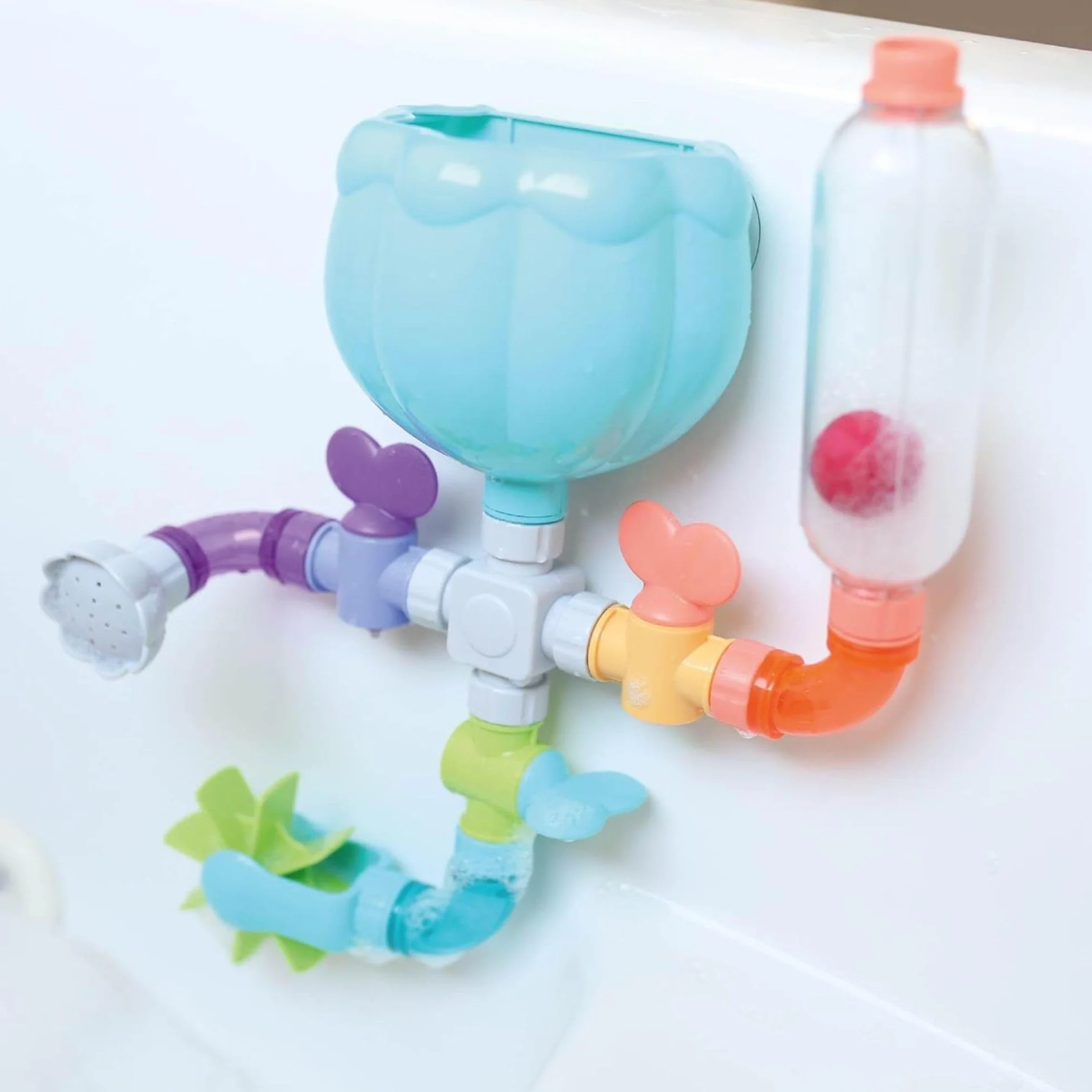 Nuby Wacky Waterworks | Giocattolo da bagno interattivo e colorato | Sviluppo cognitivo per bambini dai 18 mesi in su | Divertente ed educativo