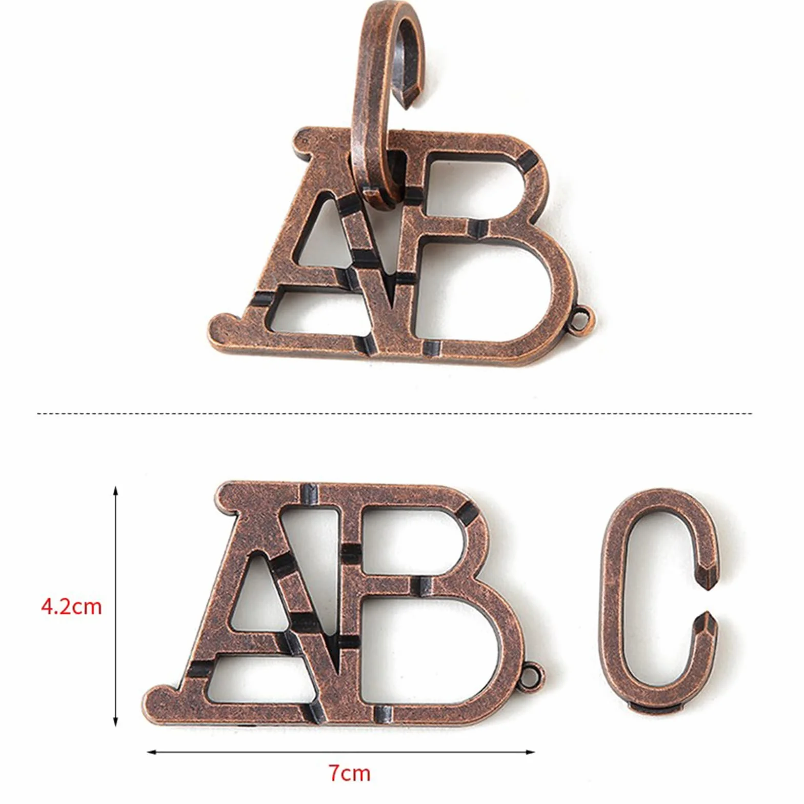Puzzle in Metallo 3D Giocattolo Educativo per Bambini e Adulti 15 Pezzi