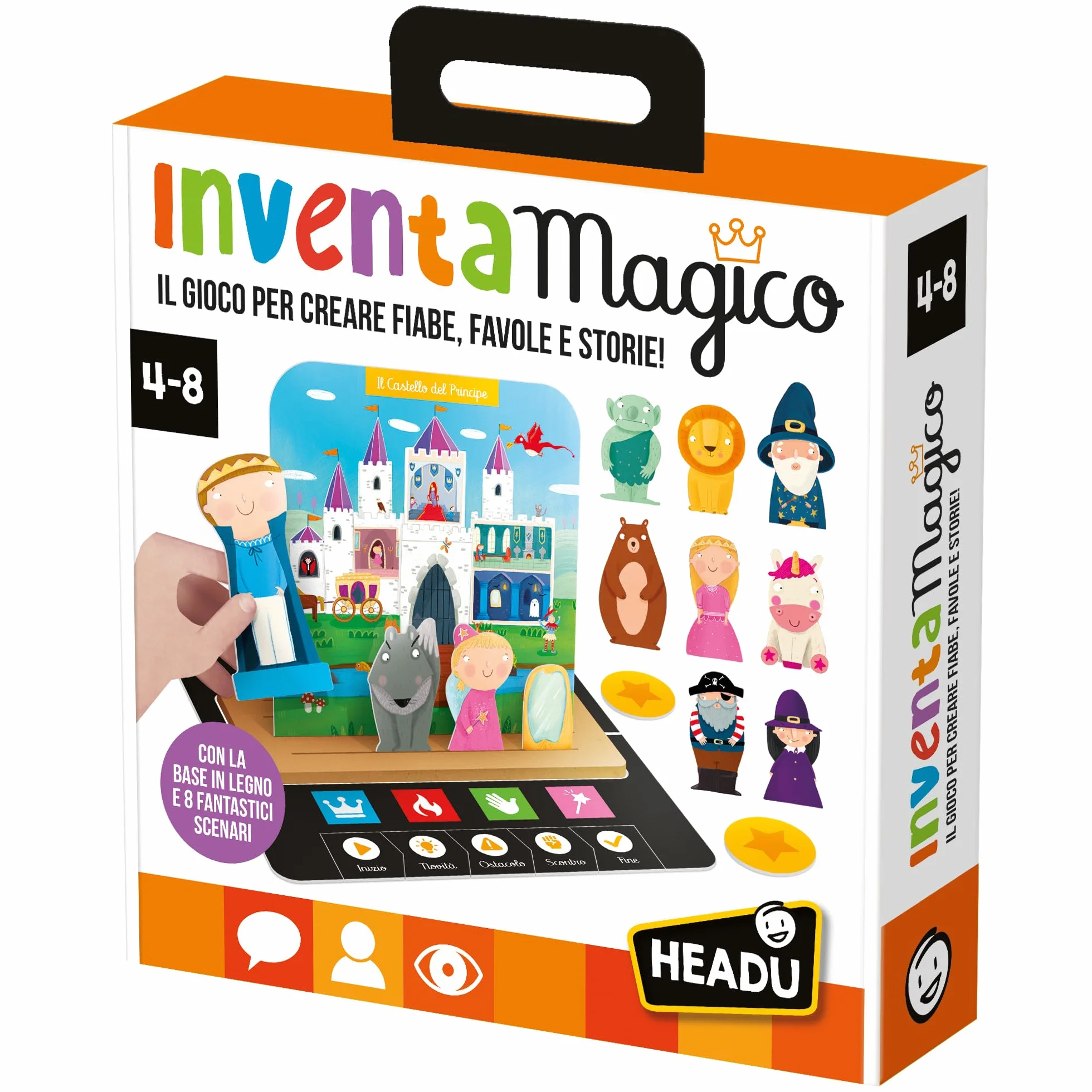 HEADU - L'Inventamagico! - Il Gioco per Creare Fiabe, Favole e Storie! - Un Gioco Educativo per Bambini dai 4 ai 8 anni - Made in Italy | IT61312