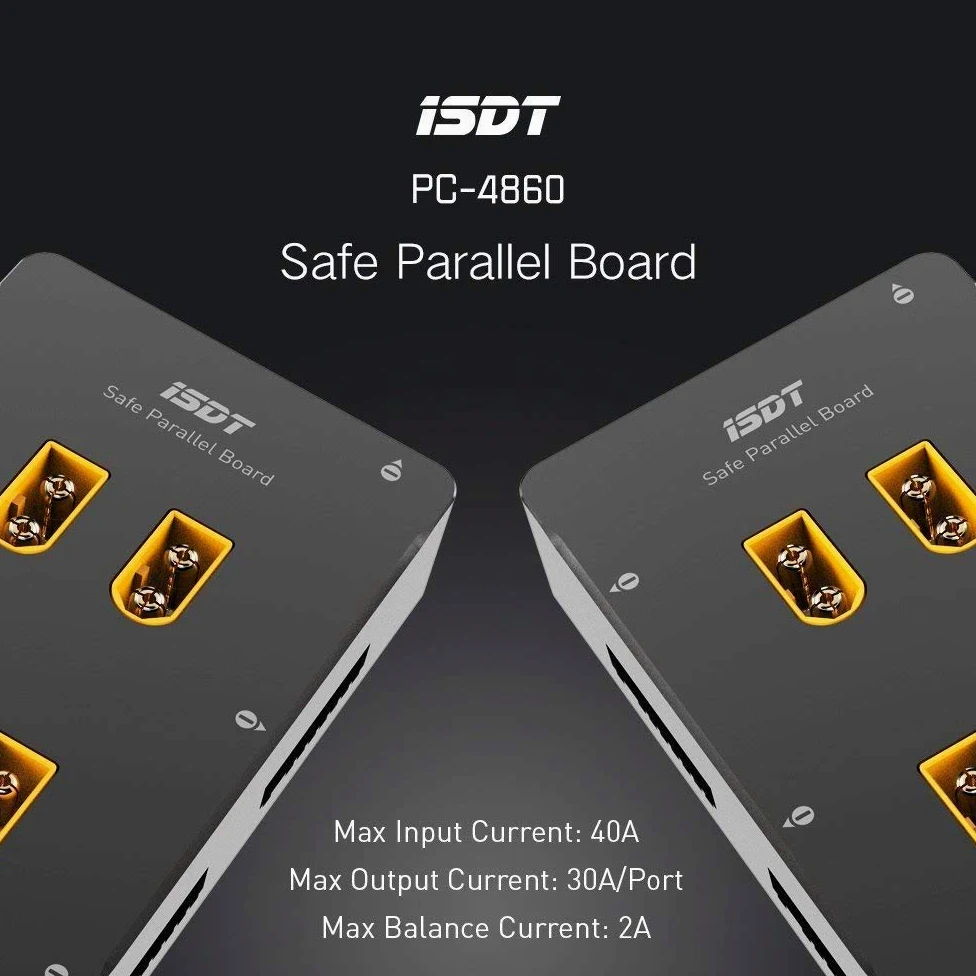 ISDT PC-4860S LiPo Parallel Charging Board, XT60 Safe Charge Board Balance Plate per 1-8S Lipo Batterie