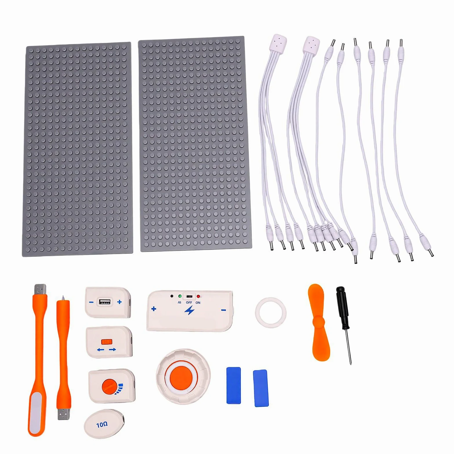 Generic Blocchi di Circuiti per Bambini Giocattoli Educativi STEM Controllo Vocale AI Kit di Esperimenti Interattivi Blocchi di Apprendimento in Plastica 12 Pezzi