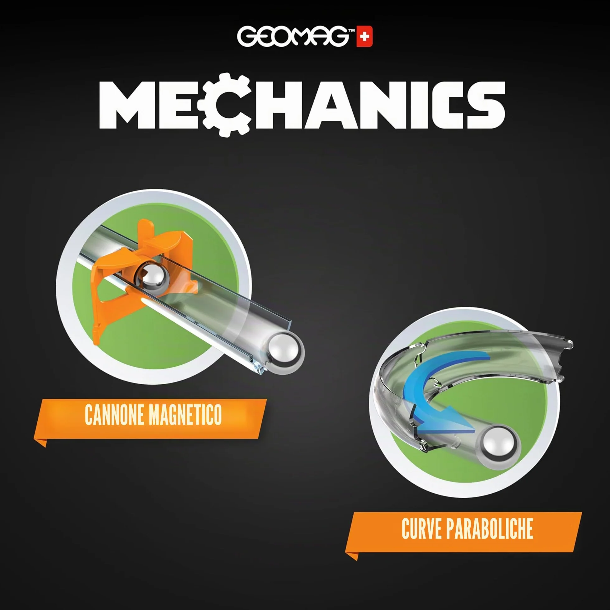Geomag Mechanics Gravity Race Track 67 Pezzi Gioco Educativo Costruzioni Magnetiche