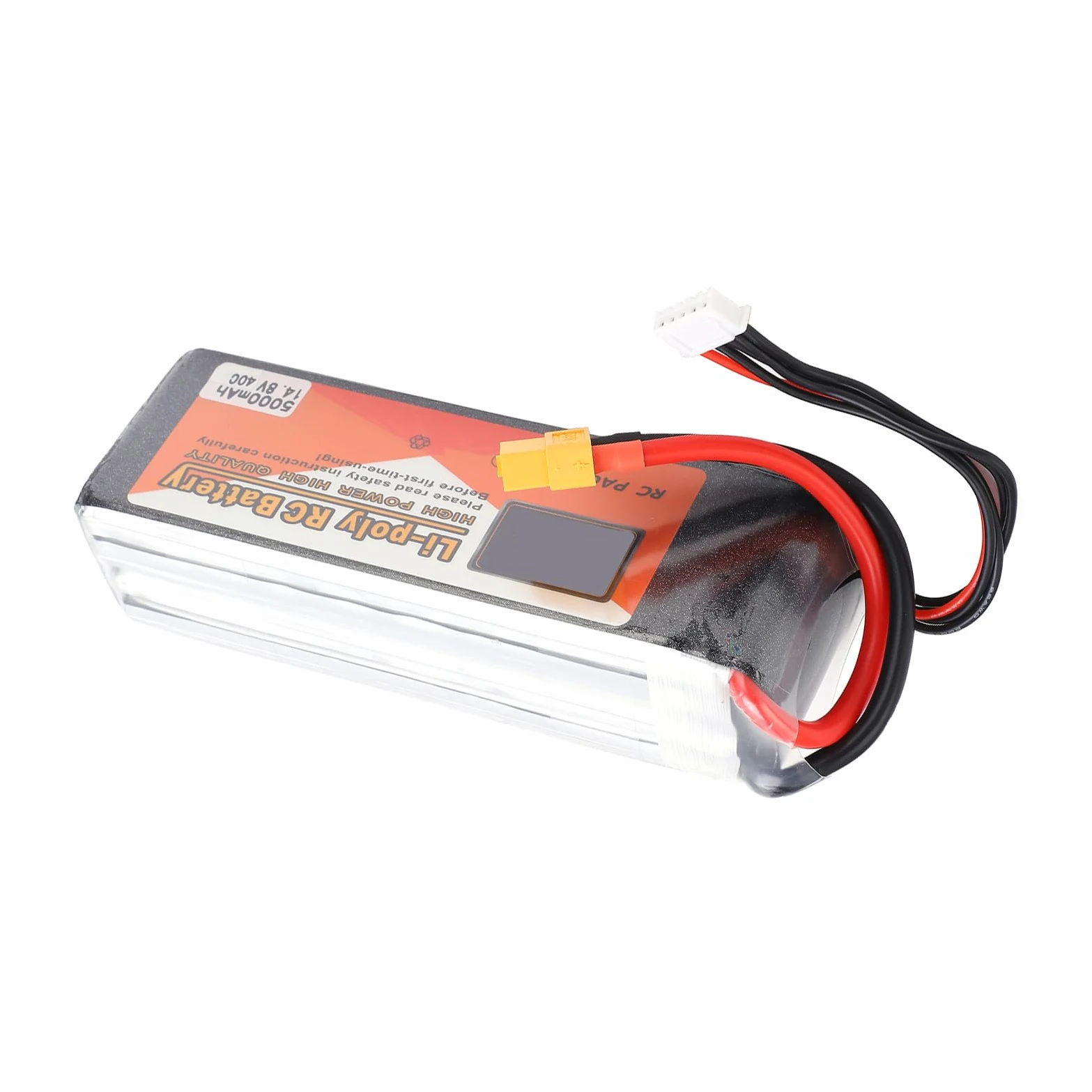 Batteria LiPo da 14,8 V 5000 MAh 40C 4S XT60 per Accessori Quadricottero RC FPV Racing Drone, Soluzione Energetica Ad Alte Prestazioni