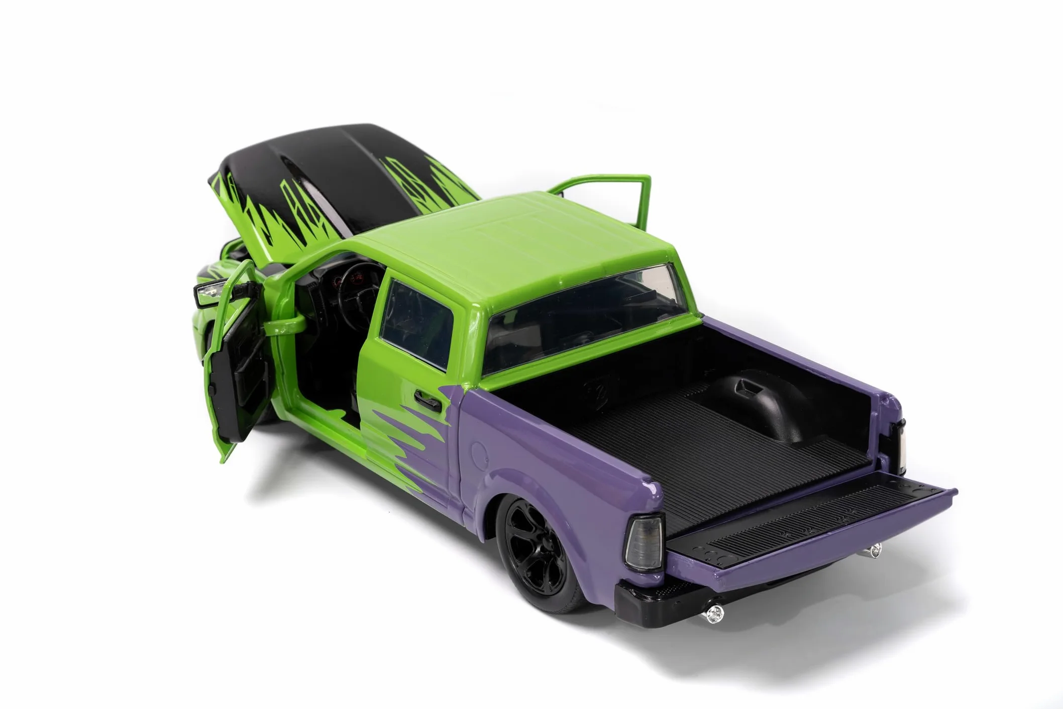 Jada Toys Marvel Hulk Figura con Modellino Auto 2014 Dodge Ram 1500 - Set da Collezione Avengers (6 cm) e Auto Giocattolo (20 cm) per Appassionati e Bambini