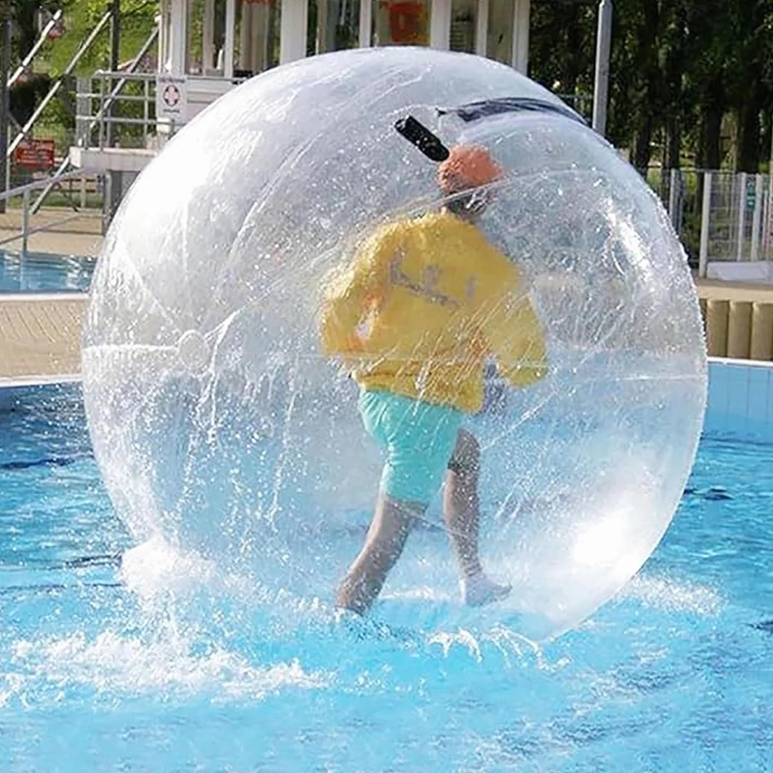 Palla di camminata dell'acqua gonfiabile con la pompa di aria elettrica per lo spettacolo della spiaggia e le attività dell'acqua
