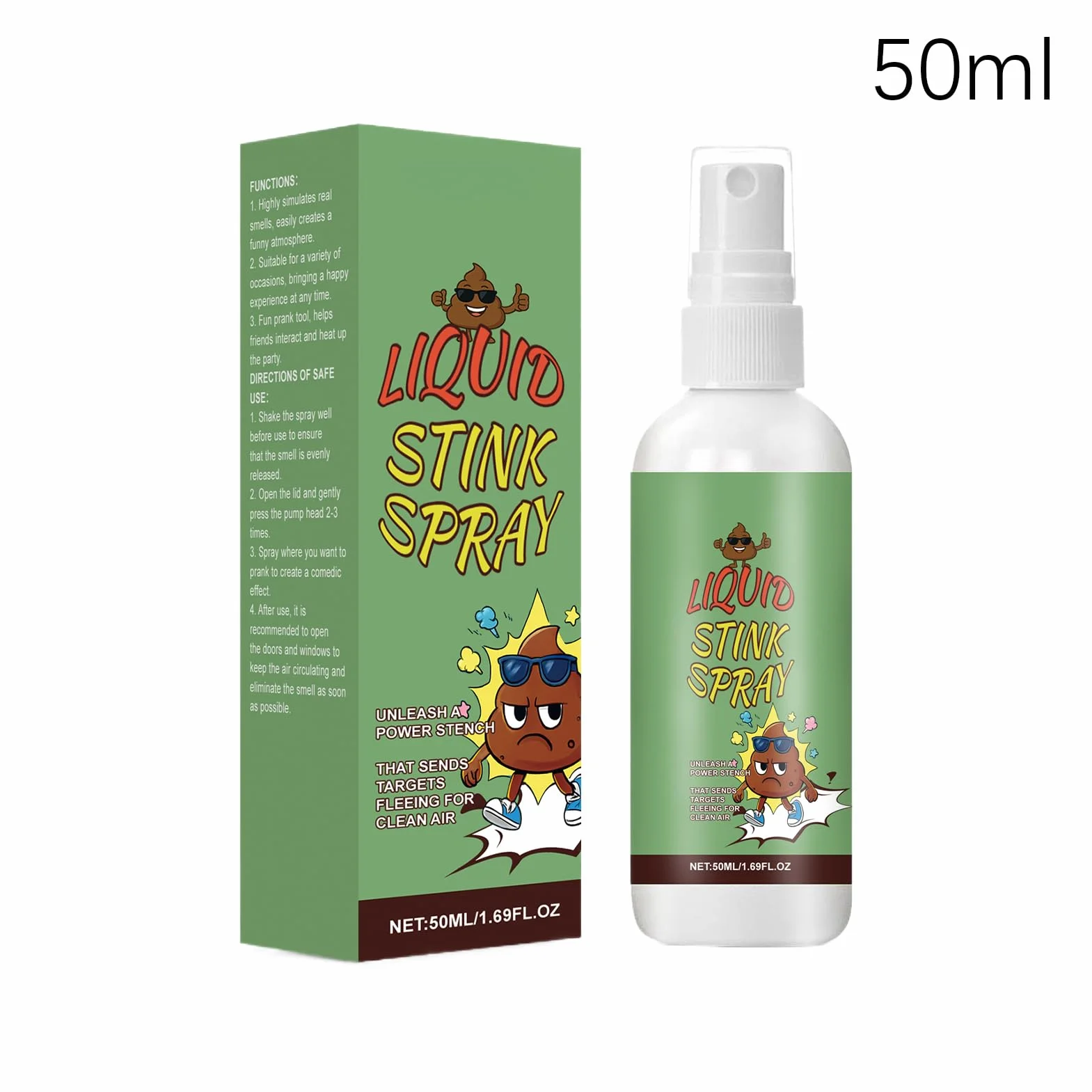 Spray Puzzolente | Spray Adatto Agli Adulti | 50ml Puzzolente Extra Forte Con Suono Gioco Divertente Per Scherzi Feste Adulti Bambini Halloween Pesce D'Aprile