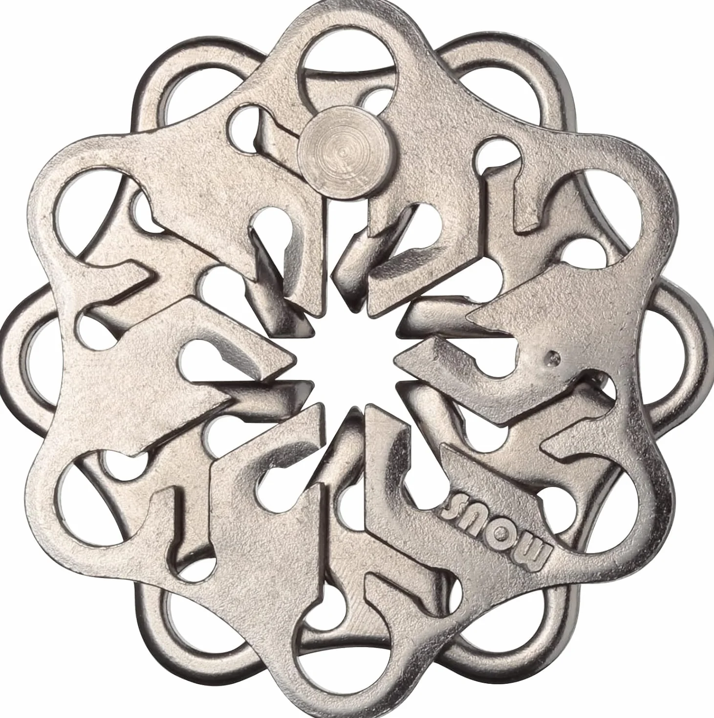 Rompicapo Cast Snow Puzzle in Metallo Livello 2 Stelle Design Fiocco di Neve