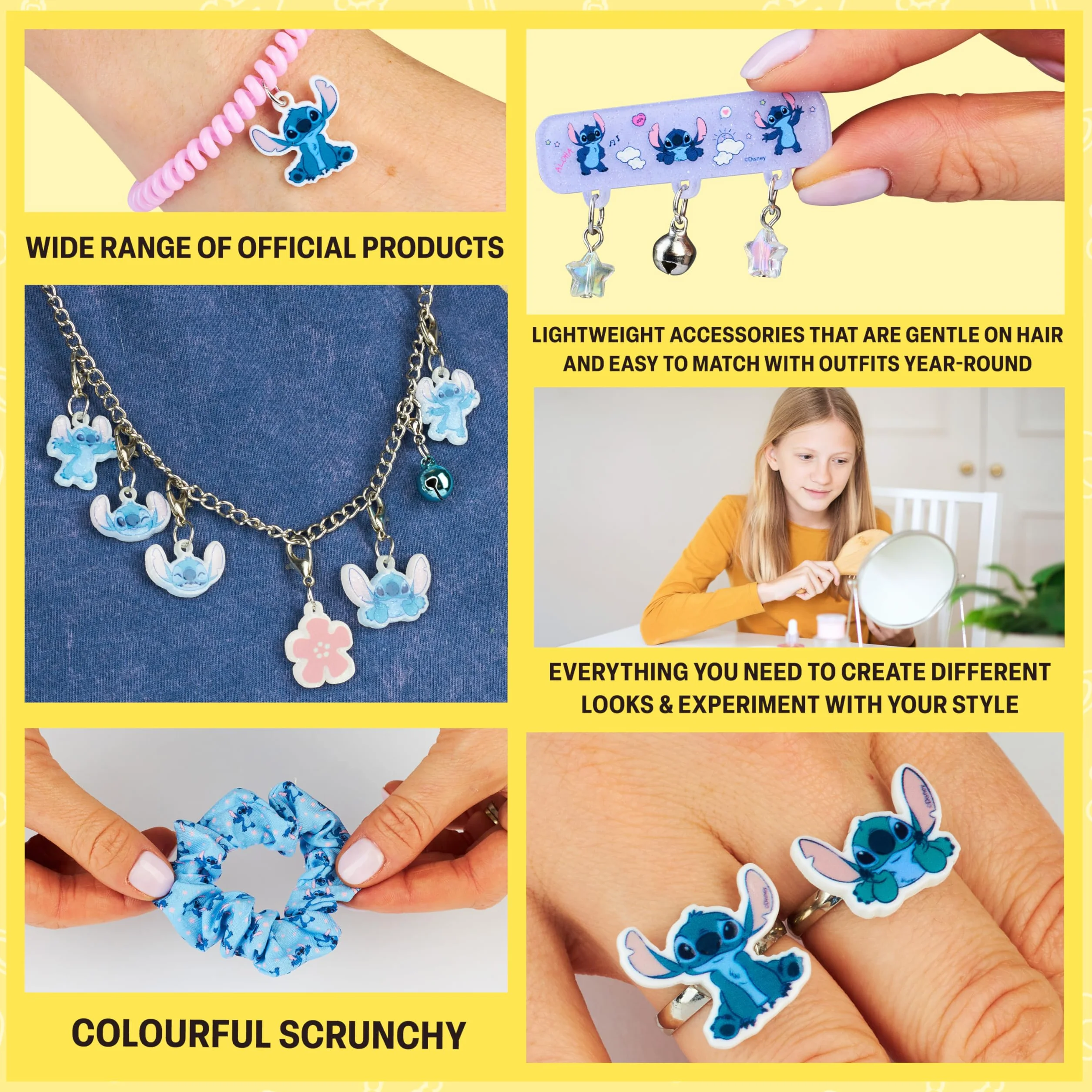 Get Trend Disney Stitch Calendario Avvento 2025 Ragazza, Accessori Capelli e Gioielli, Mollette Capelli Scrunchies, Xmas Regalo Ragazza (Lilla Stitch)