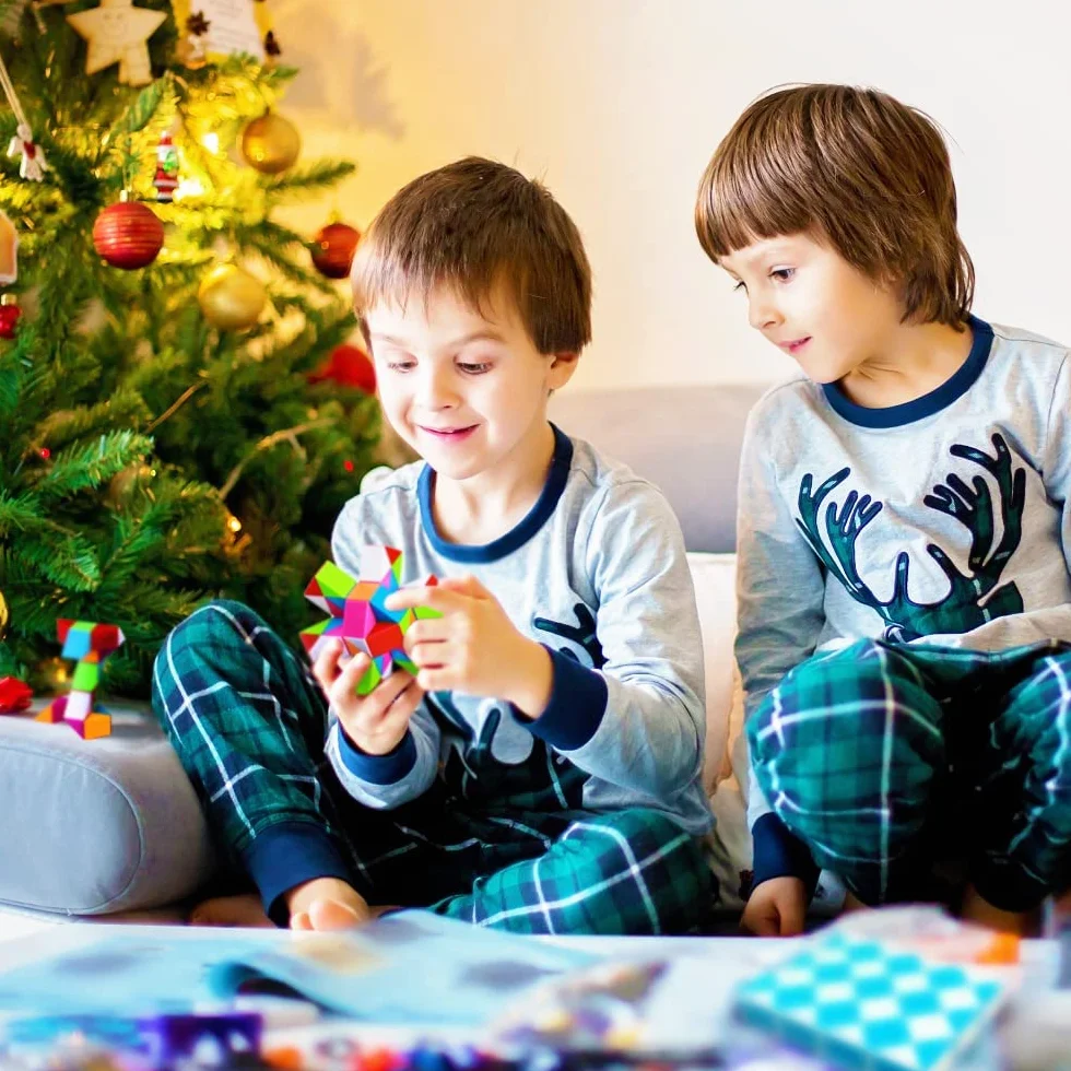 Serpente Magico 48 segmenti Magic Snake Cubo Puzzle-regalini feste bambini-giocattolo agitarsi serpente-Giocattoli del serpente di Bomboniere per feste di compleanno per bambini(blu*1)
