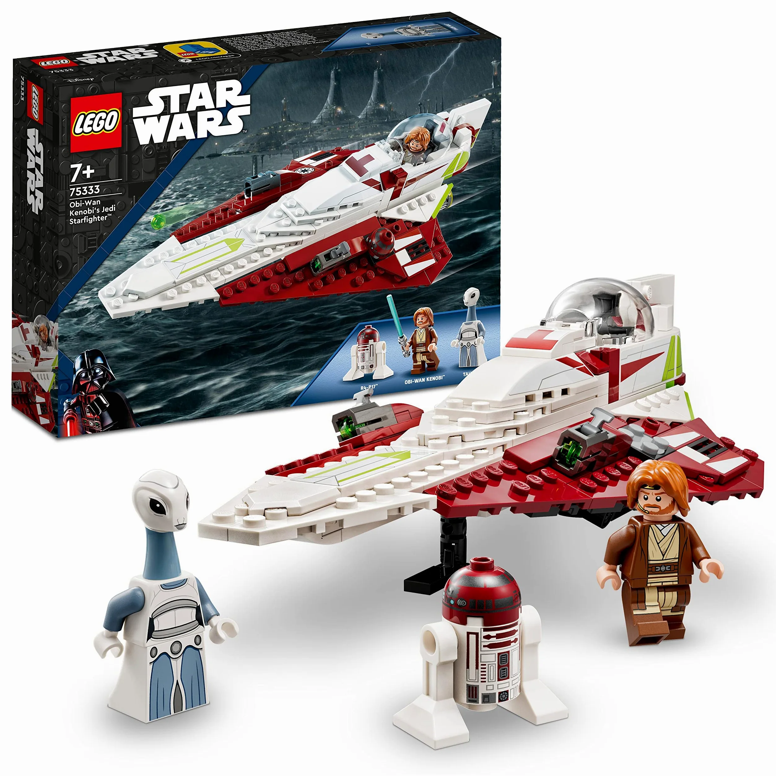 LEGO 75333 Star Wars Jedi Starfighter di Obi-Wan Kenobi, Modello da Costruire & 75345 Star Wars Battle Pack Clone Troopers Legione 501, Modellino da Costruire