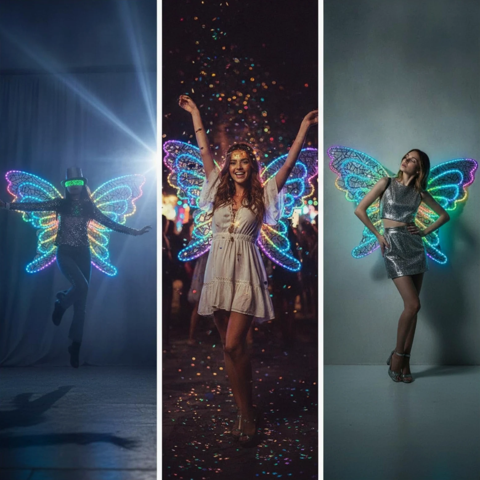 con LED Multicolore Appendici LED Luminose Costume per Cosplayer