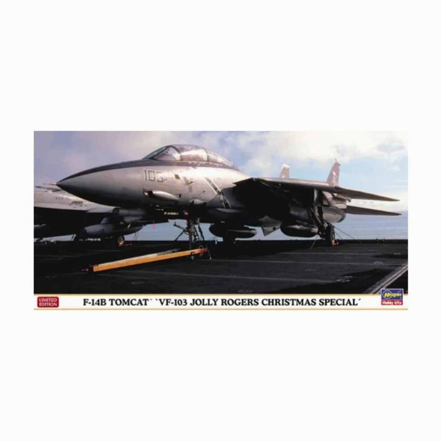 Hasegawa HA02391 1:72 F-14B Tomcat-VF-103 Jolly Rogers Christmas Special Model Kit, grigio