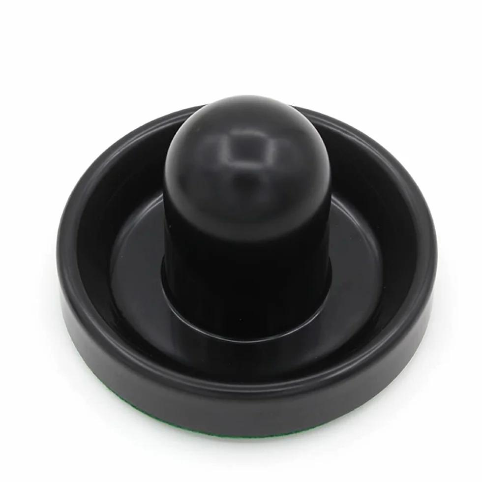 Set da 4 Pezzi per Hockey da Tavolo 76 mm 4 cursori per Air Hockey con 4 Flanella 8 Dischi - Nero