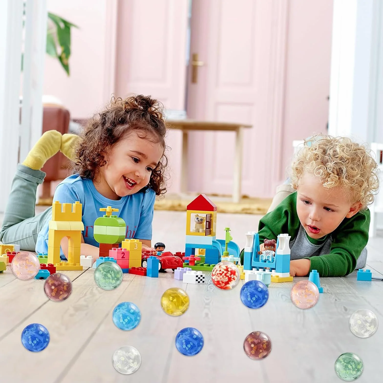 Biglie di Vetro Colorate 10mm 200 Pezzi per Bambini 5+